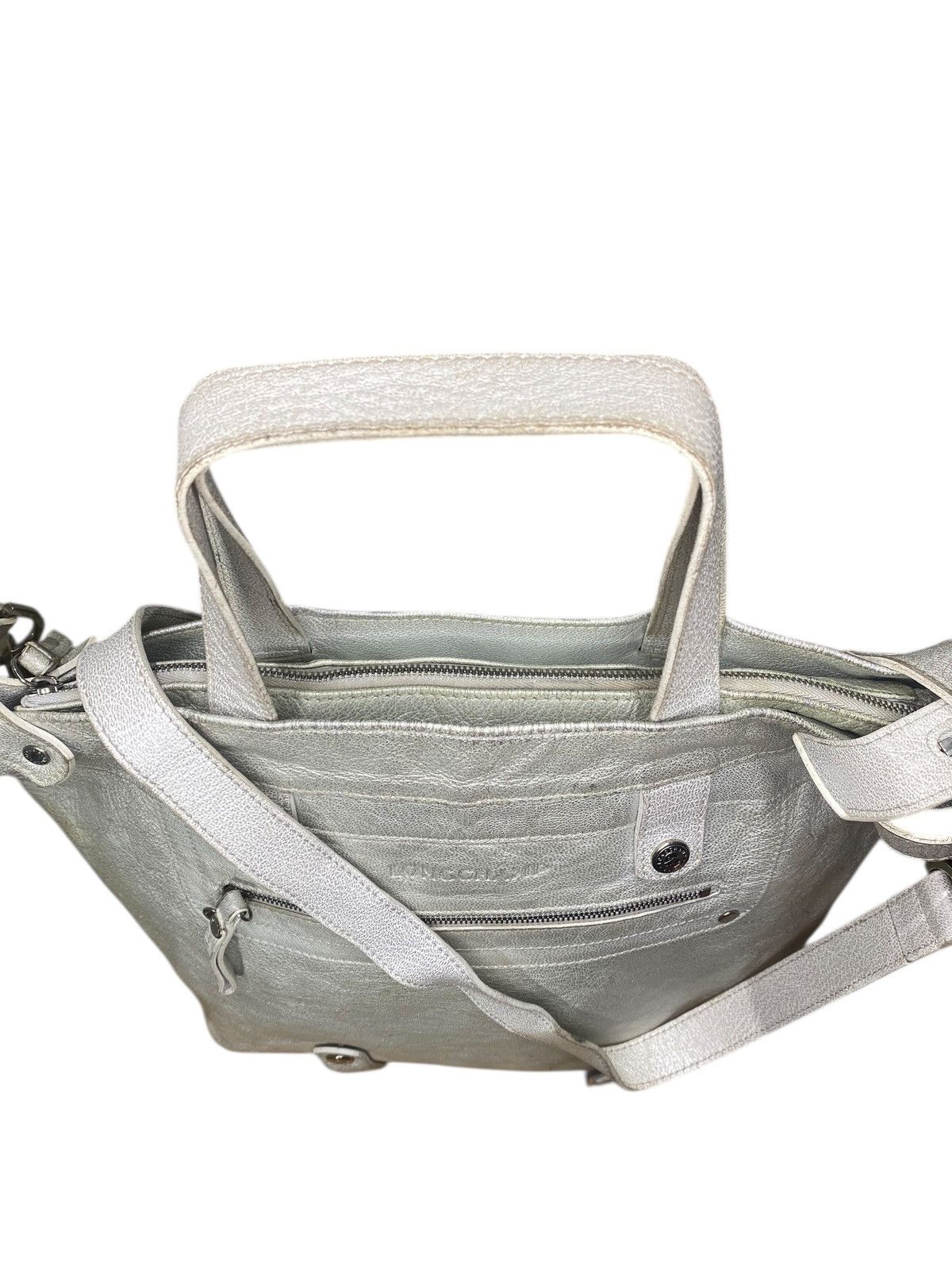 Longchamp Longchamp silver leather bag Size ONE SIZE - 3 Thumbnail