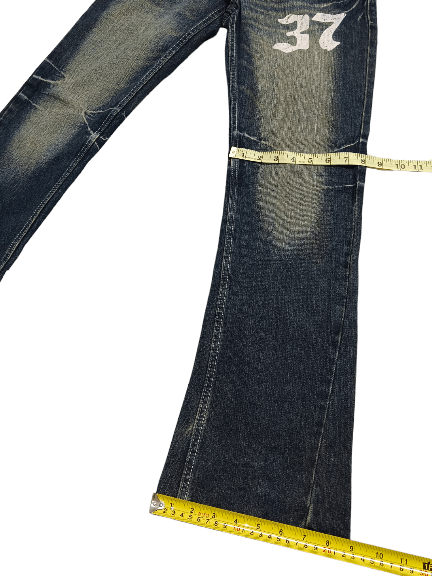 JACKROSE FYE🔥FLARE DOUBLE WAIST💥 JACK SERIKA Punk Angel Wings Denim Size US 32 / EU 48 - 8 Thumbnail