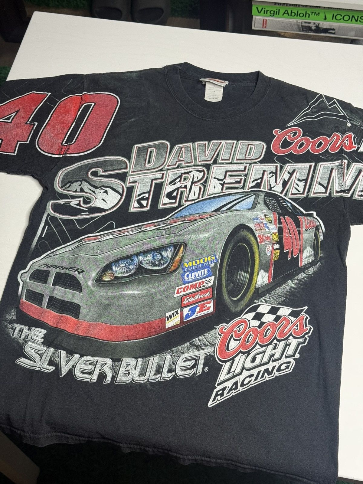 VINTAGE Y2K NASCAR All-Over Print Tee “Black” [M] PREOWNED