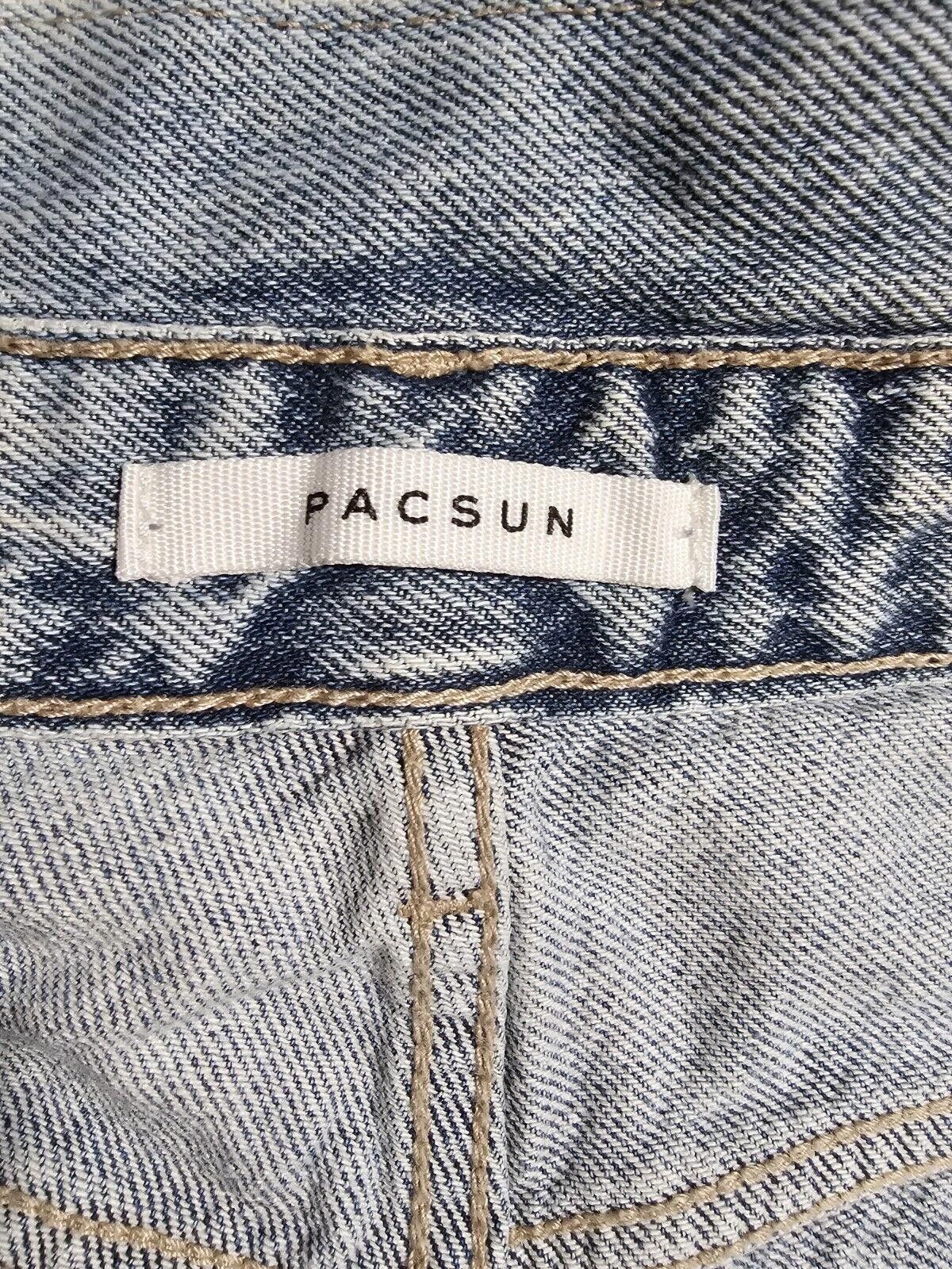 Pacsun Pacsun M Mom Jeans Light Wash Straight Leg Approx 32x27 Size 32" / US 10 / IT 46 - 6 Thumbnail