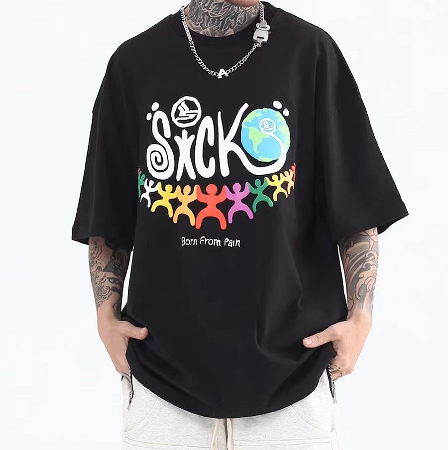 Japanese Brand Funny Cartoon Rainbow Street Hip Hop Short Sleeve T-Shirt Size US M / EU 48-50 / 2 - 1 Thumbnail