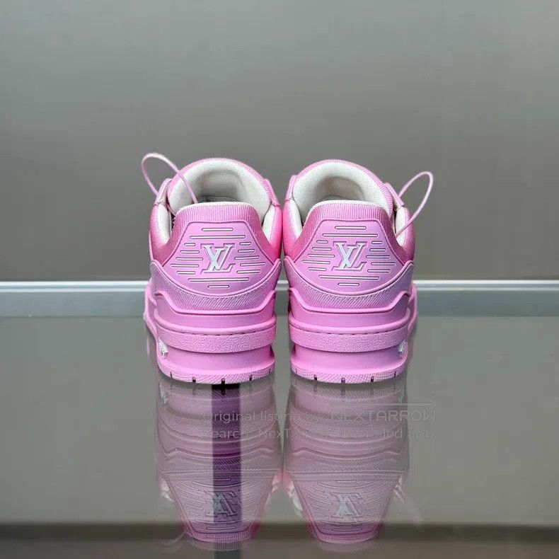 Louis Vuitton Louis Vuitton TRAINER 25 New Pink Denim shoes Size US 6.5 / IT 36.5 - 4 Thumbnail