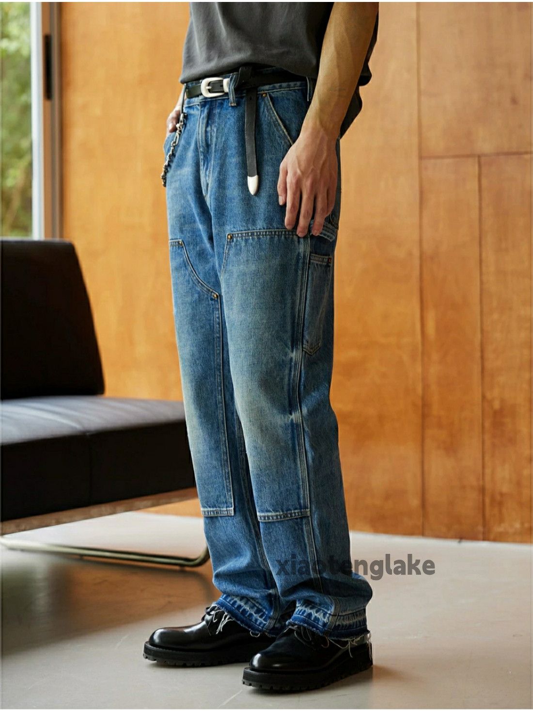 Jean × Vintage washed faded workwear carpenter skate hiphop jeans Size US 30 / EU 46 - 5 Thumbnail