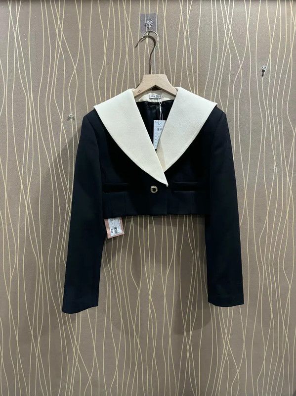 Miu Miu Miu Miu Black Wool Women's Jacket 0089 Size M / US 6-8 / IT 42-44 - 1 Thumbnail