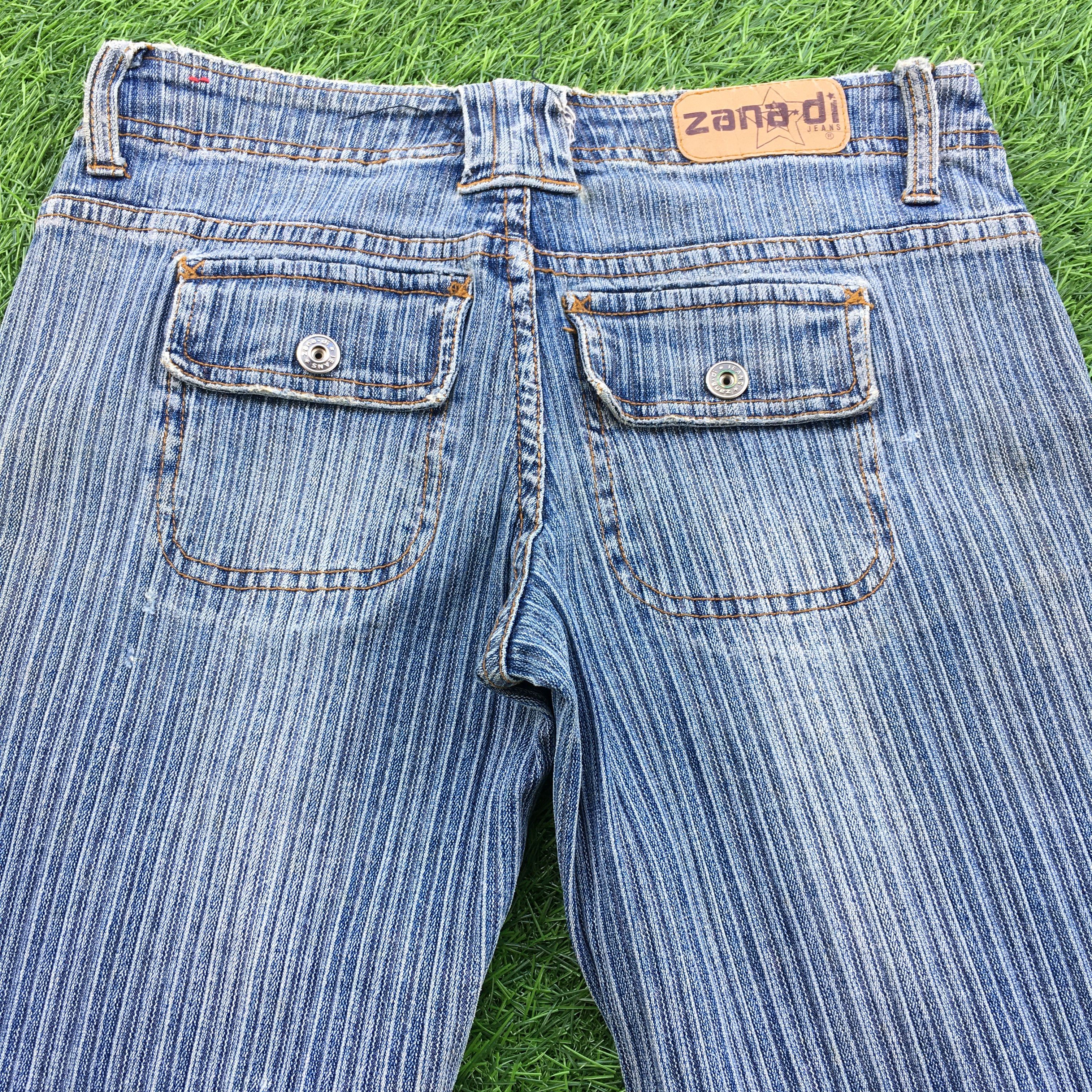 Designer × Jean Zana di Low Waisted Split Hem Flared Jeans D-1031 Size 23" - 4 Thumbnail