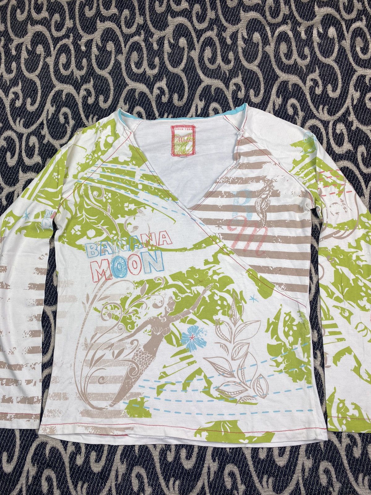 Beauty Beast × If Six Was Nine Y2K 00s Avant Garde Stripe Longsleeve Multi Logo Bratz Style Size L / US 10 / IT 46 - 3 Thumbnail