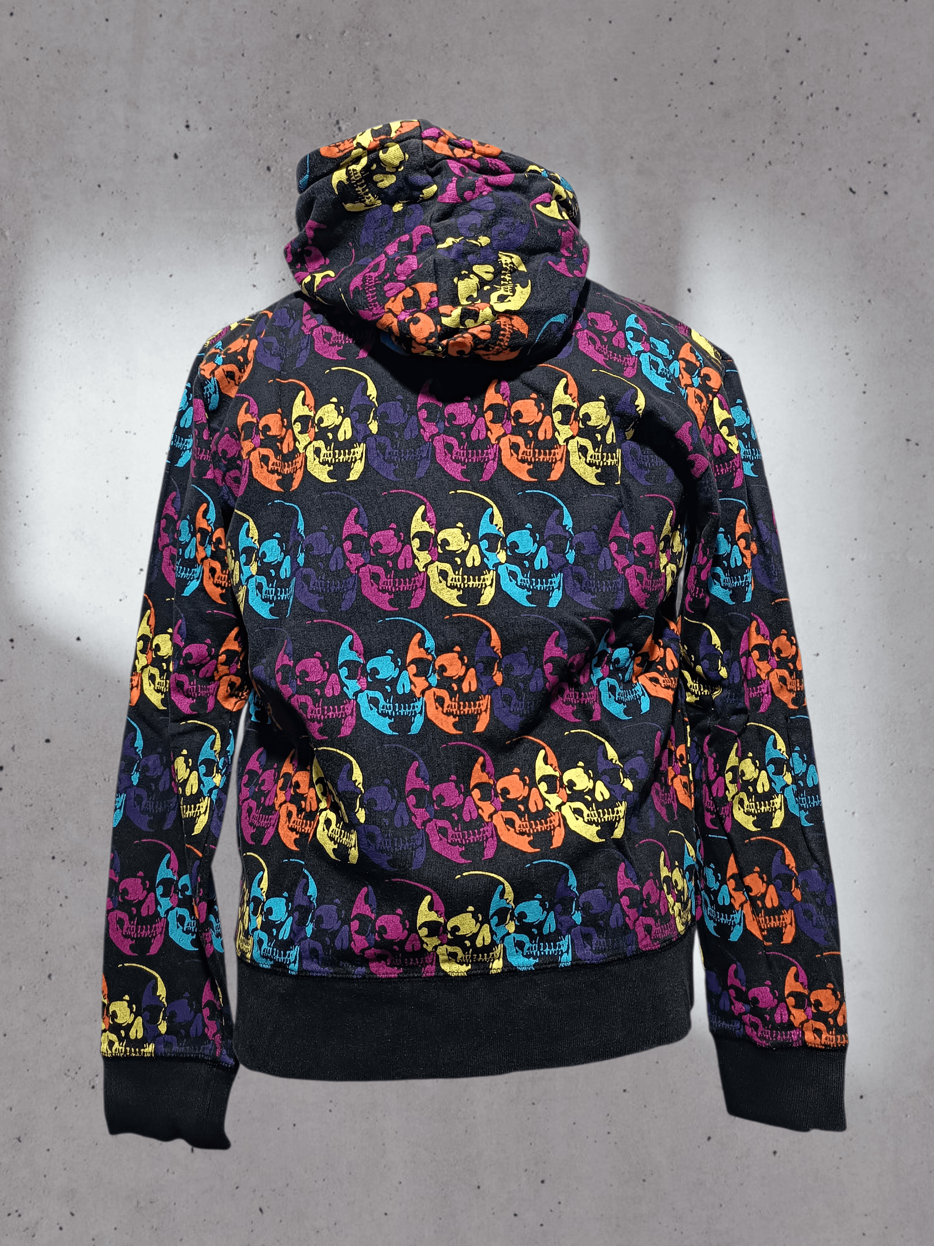 Japanese Brand Vintage Over Print Skull Zip Hoodie Size US M / EU 48-50 / 2 - 5 Thumbnail
