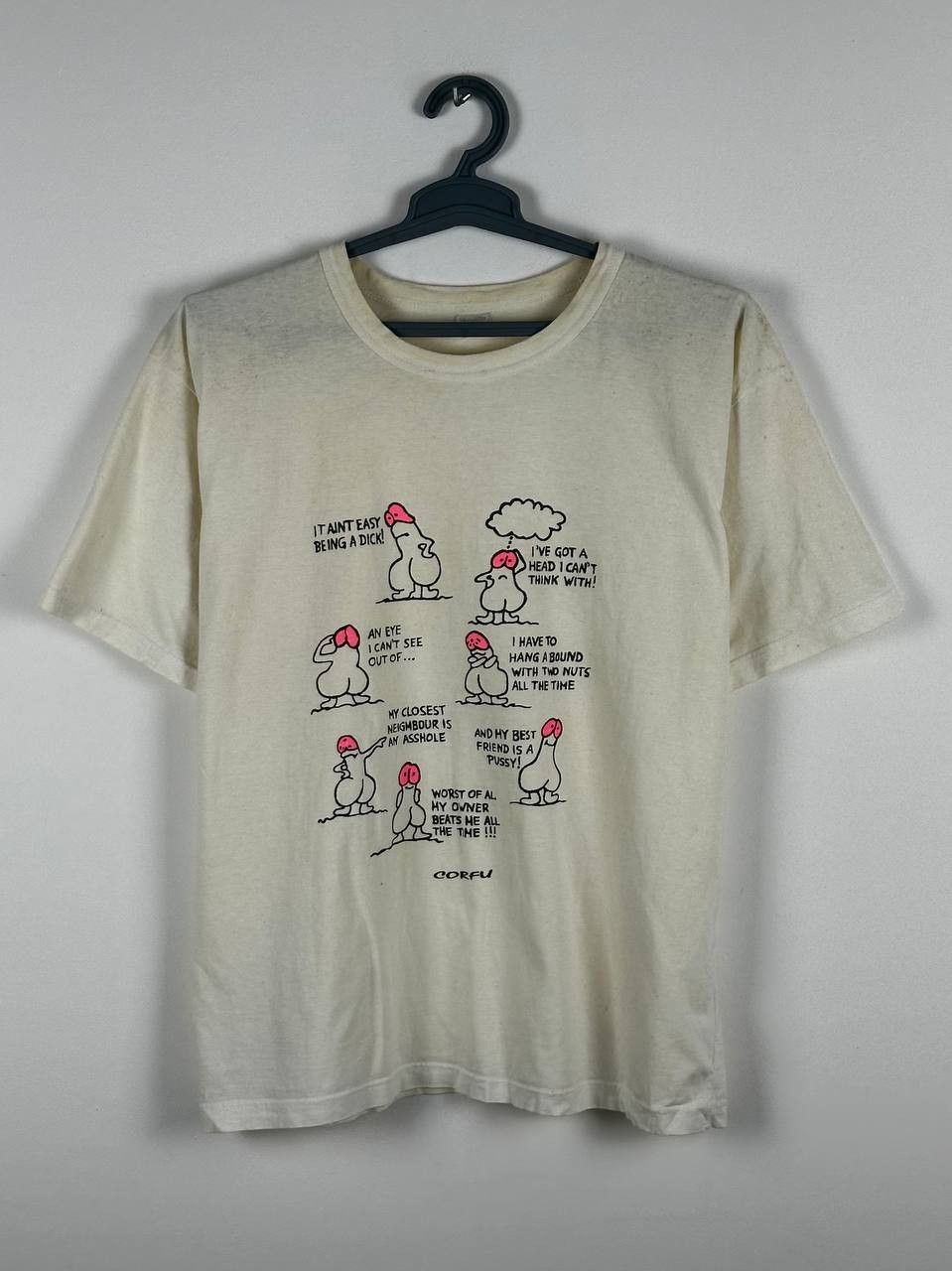 Vintage Vintage Y2K Humour Dick Problems Corfu Sex T Shirt Size US XL / EU 56 / 4 - 2 Thumbnail