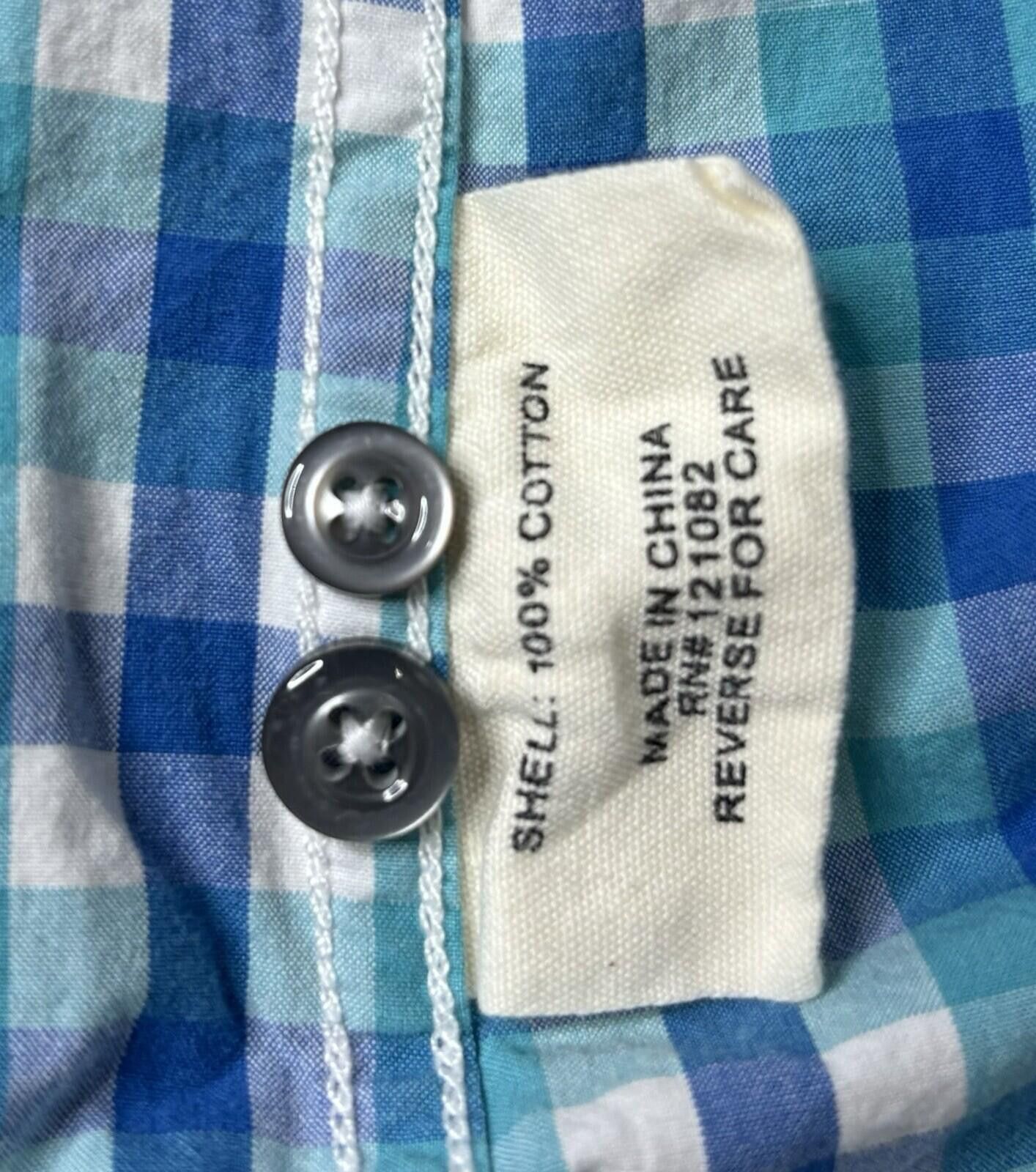 Relwen Relwen Shirt Men's Small Long Sleeve Button Down Plaid Blue Size US S / EU 44-46 / 1 - 8 Thumbnail