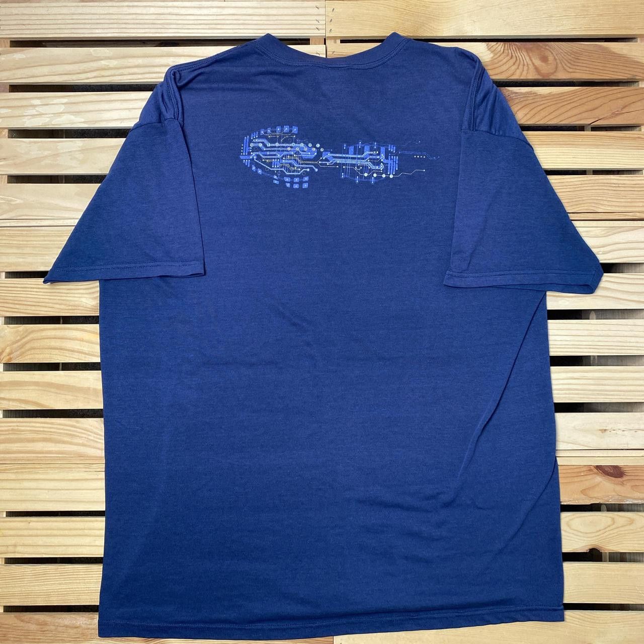 Nike Vintage Nike Running Navy Blue Performance Tech Tee Size XL Size US XL / EU 56 / 4 - 1 Thumbnail