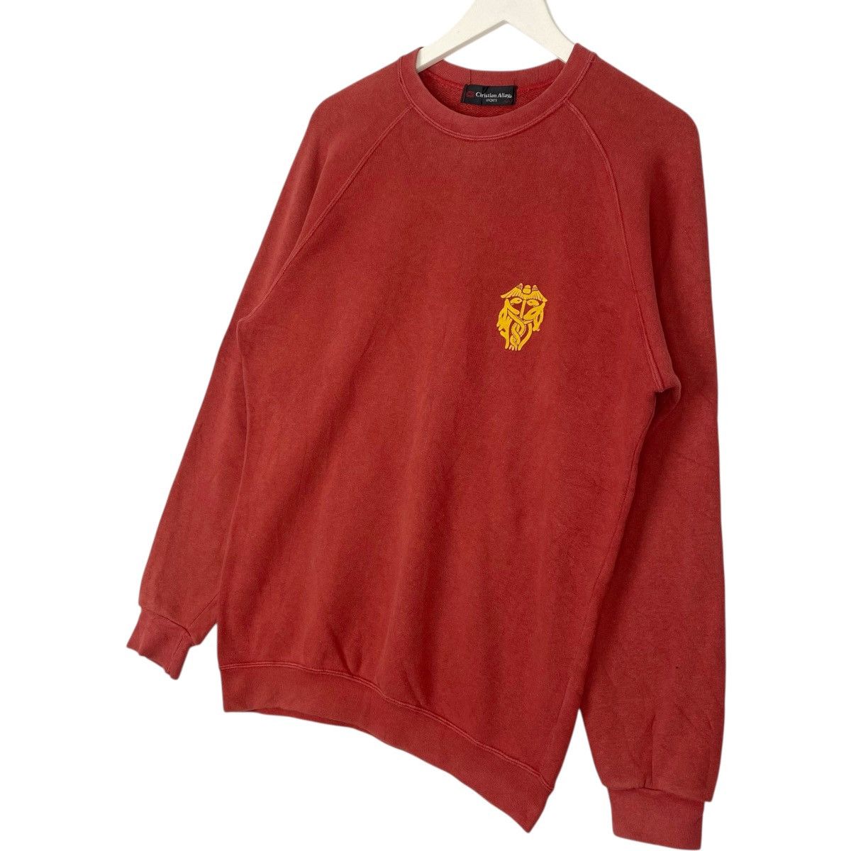 Vintage Vintage 90s Christian Allay Sports Sweatshirt Red Size L Size L / US 10 / IT 46 - 2 Thumbnail