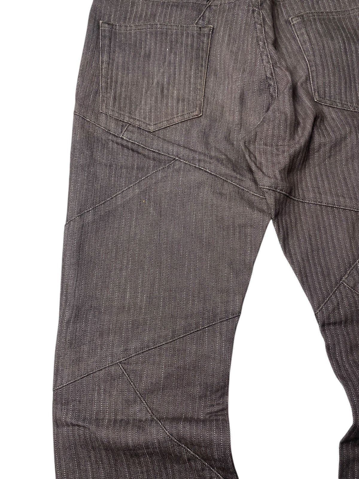 If Six Was Nine 2000's Semantic Design Flared Pinstripe Spiral Pants Size US 30 / EU 46 - 11 Thumbnail