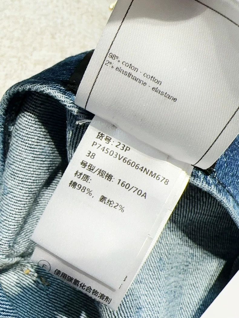 Chanel Chanel 23P blue polka dot double C jeans Size 25" / US 0 / IT 36 - 7 Thumbnail