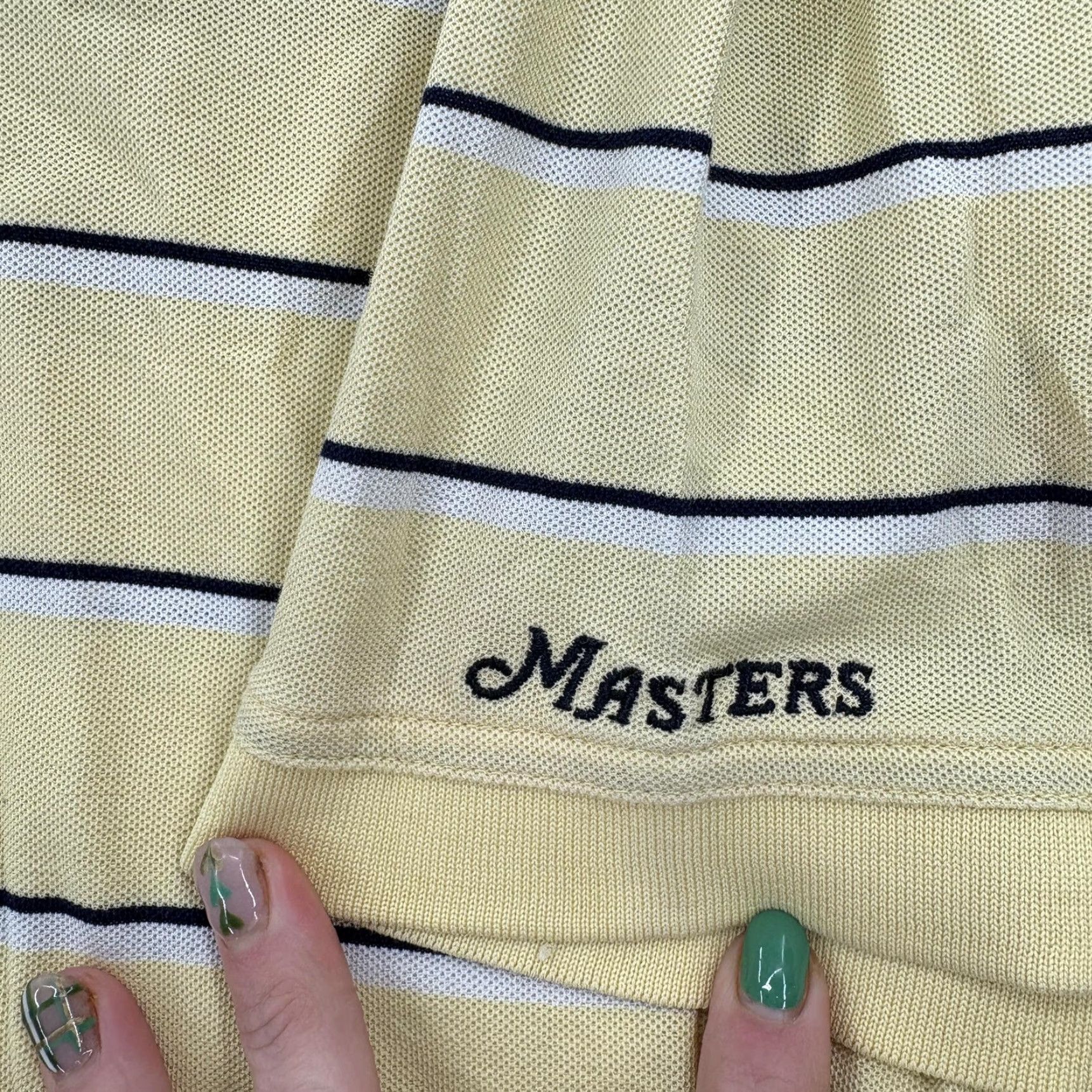 Vintage Masters Polo Shirt Mens L Yellow Pima Cotton Stripe Golf Short Sleeve Cap Collared Vintage: No Size US L / EU 52-54 / 3 - 3 Thumbnail
