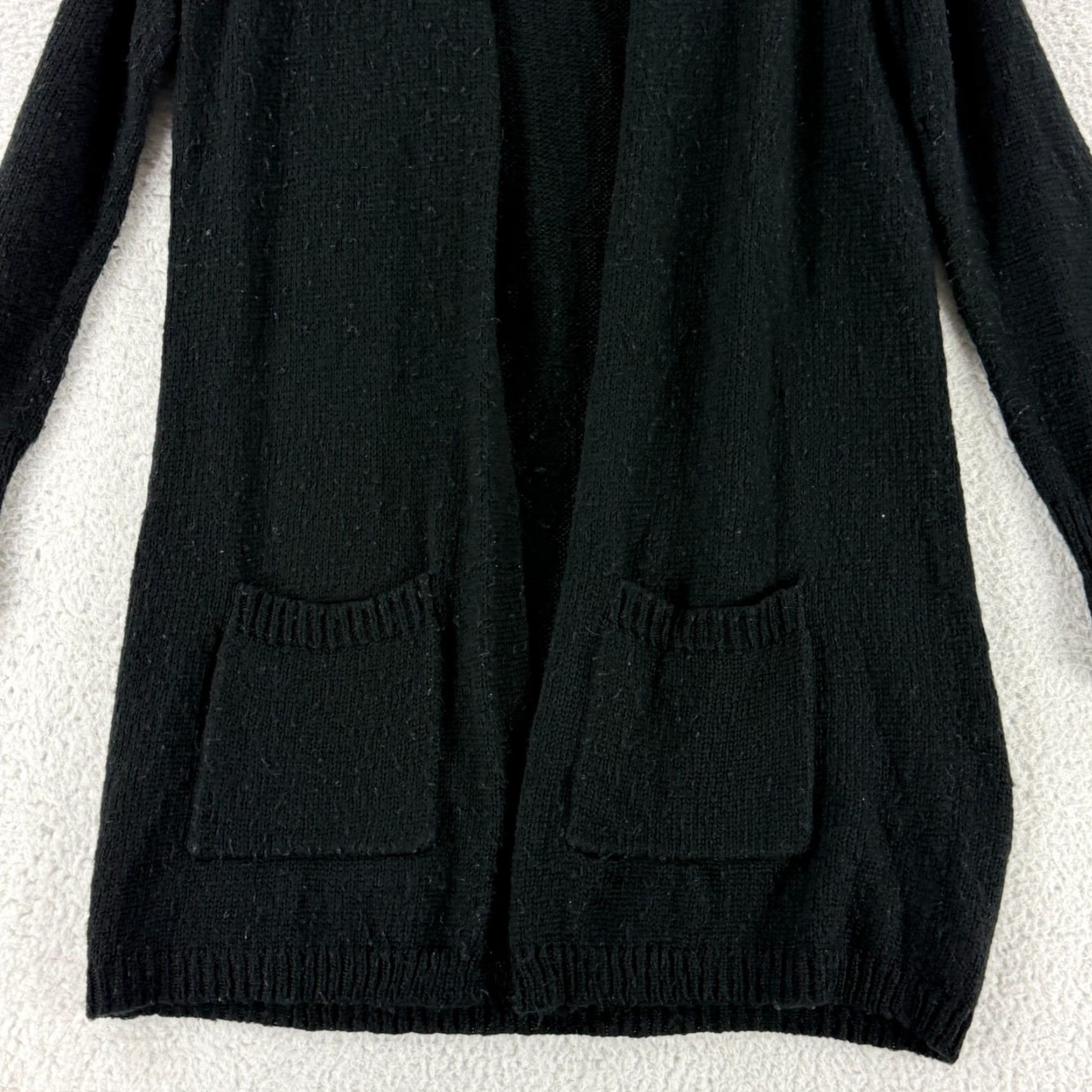 Vintage Wooden Ships Cardigan Sweater Women Small Black Long Sleeve Knit Wool Mohair Size S / US 4 / IT 40 - 4 Thumbnail