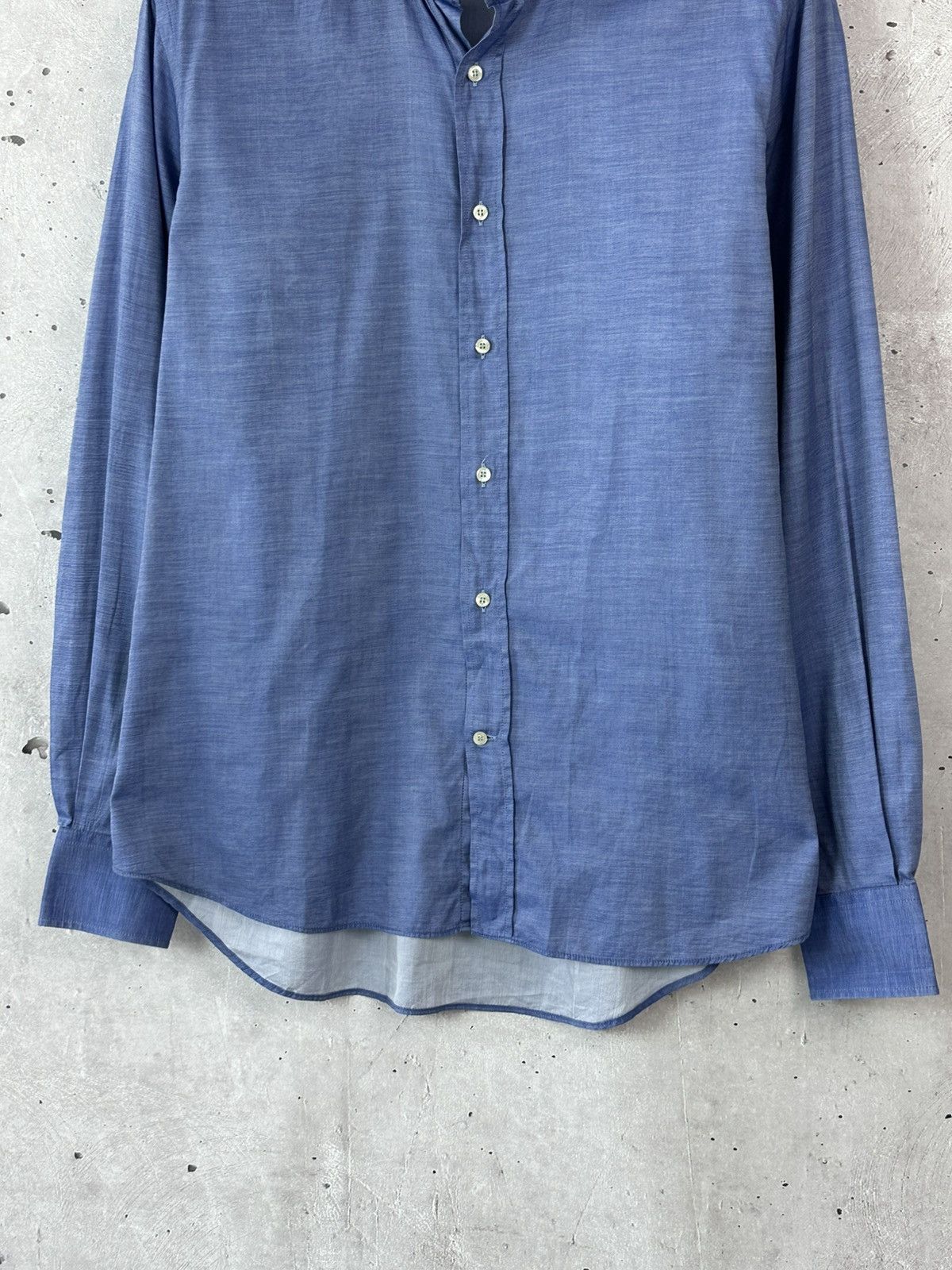 Etro Etro Made in Italy Cotton Blue Long Sleeve Men’s Shirt Size US L / EU 52-54 / 3 - 3 Thumbnail