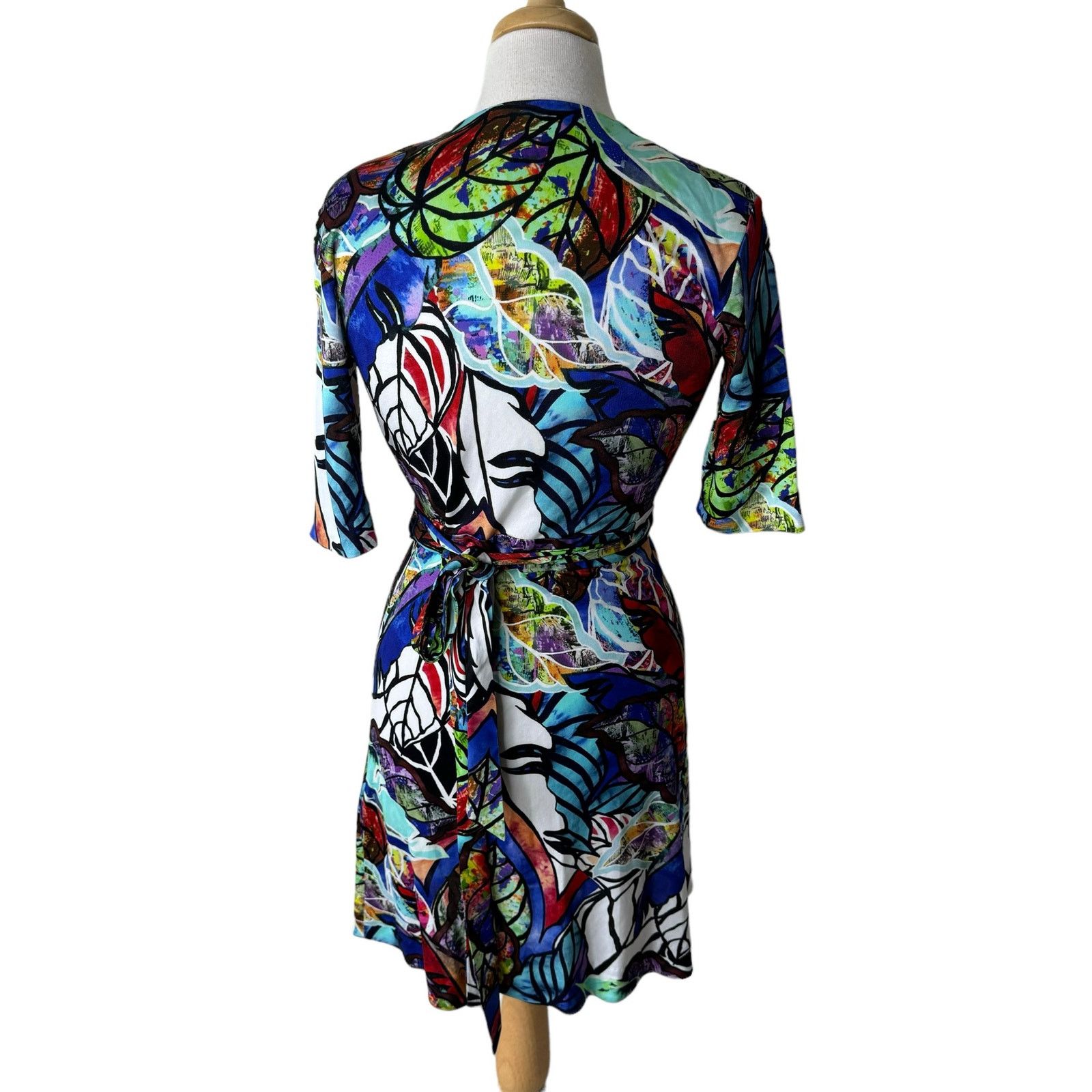 Robert Graham ROBERT GRAHAM Silk Blend Printed Wrap Dress Size 4 Size S / US 4 / IT 40 - 2 Thumbnail