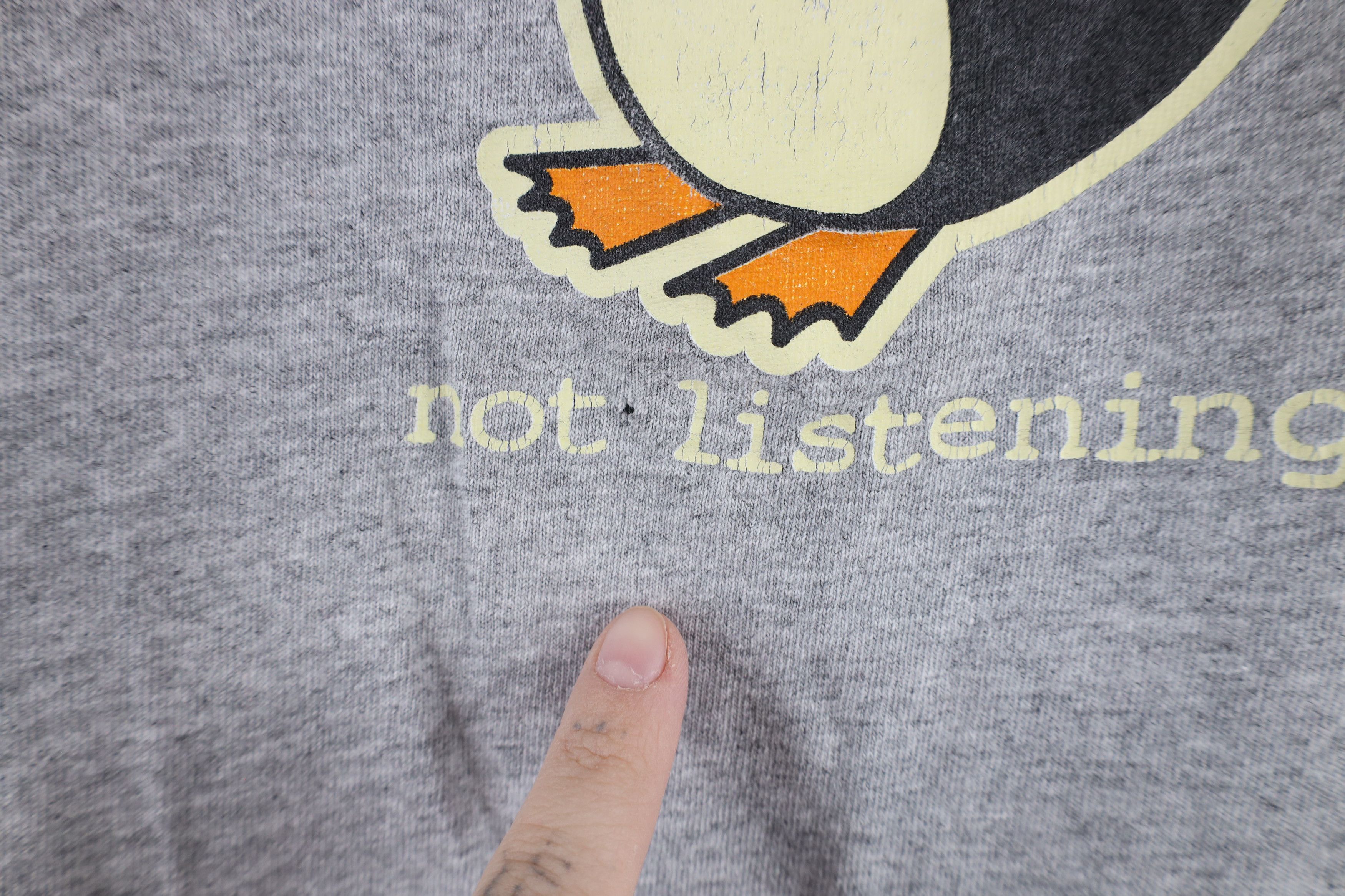 Vintage Vintage 90s Streetwear Penguin Long Sleeve T-Shirt Gray Size US XXL / EU 58 / 5 - 5 Thumbnail