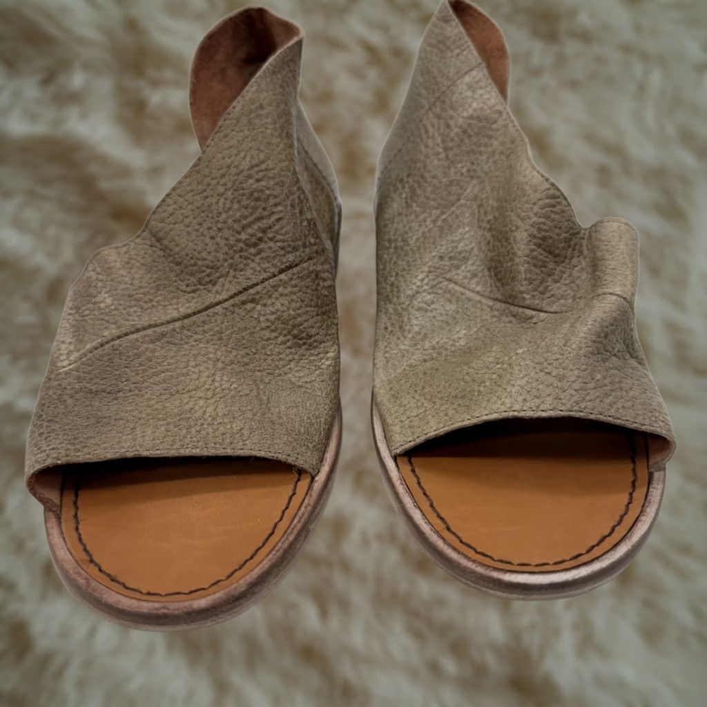 Free People Free People Mont Blanc Sandal Womens Sandal 41/US 10 Leather Open Toe Beige Grayish Vintage? Size US 10 / IT 40 - 1 Thumbnail