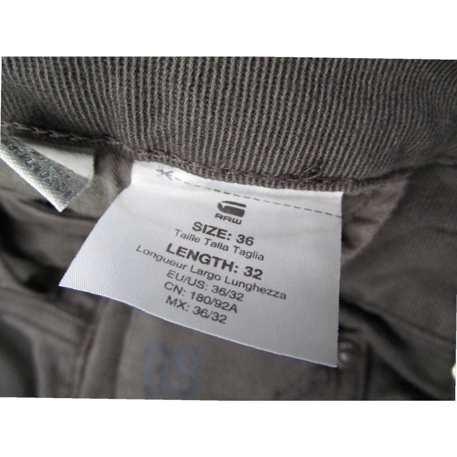 G-Star G-Star ATTACC Slim Straight Jeans Mens Gray Cotton 36x32 Size US 36 / EU 52 - 3 Thumbnail