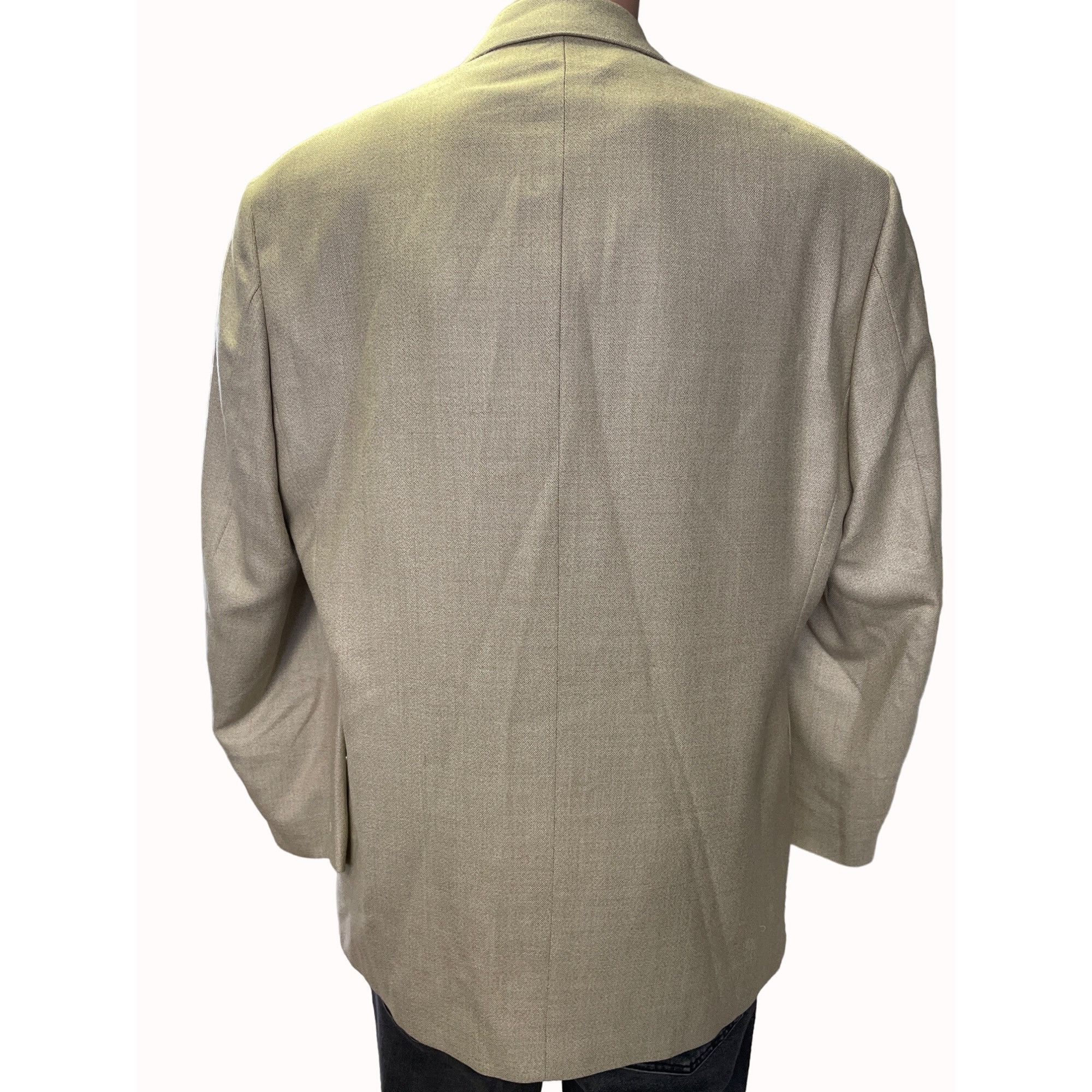 Other Gianfranco Ruffini Italy Mens Tan Blazer Silk/Wool Sports Co Size 42R - 3 Thumbnail