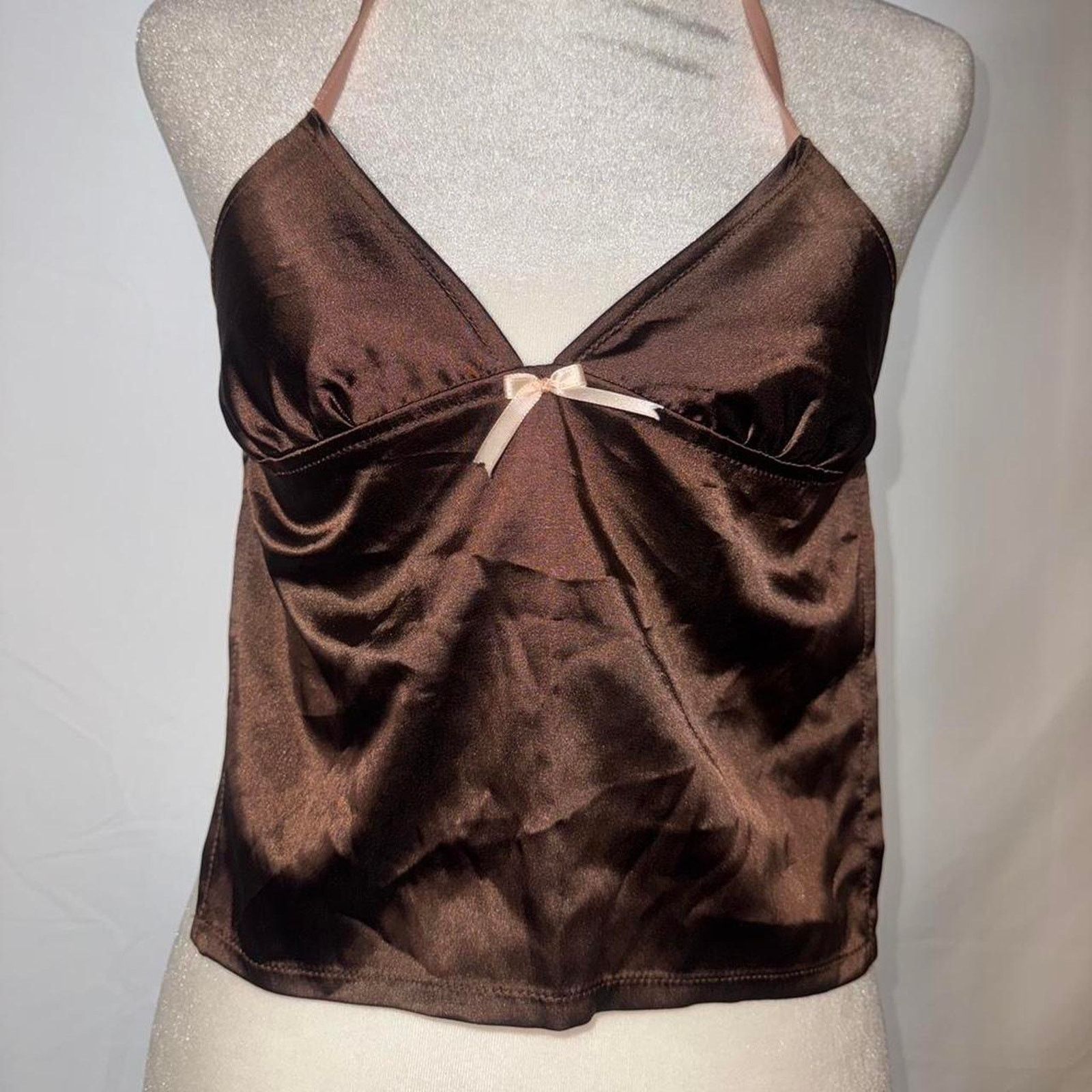 Other Enduring kairos brown and pink silk backless halter Size XS / US 0-2 / IT 36-38 - 1 Thumbnail
