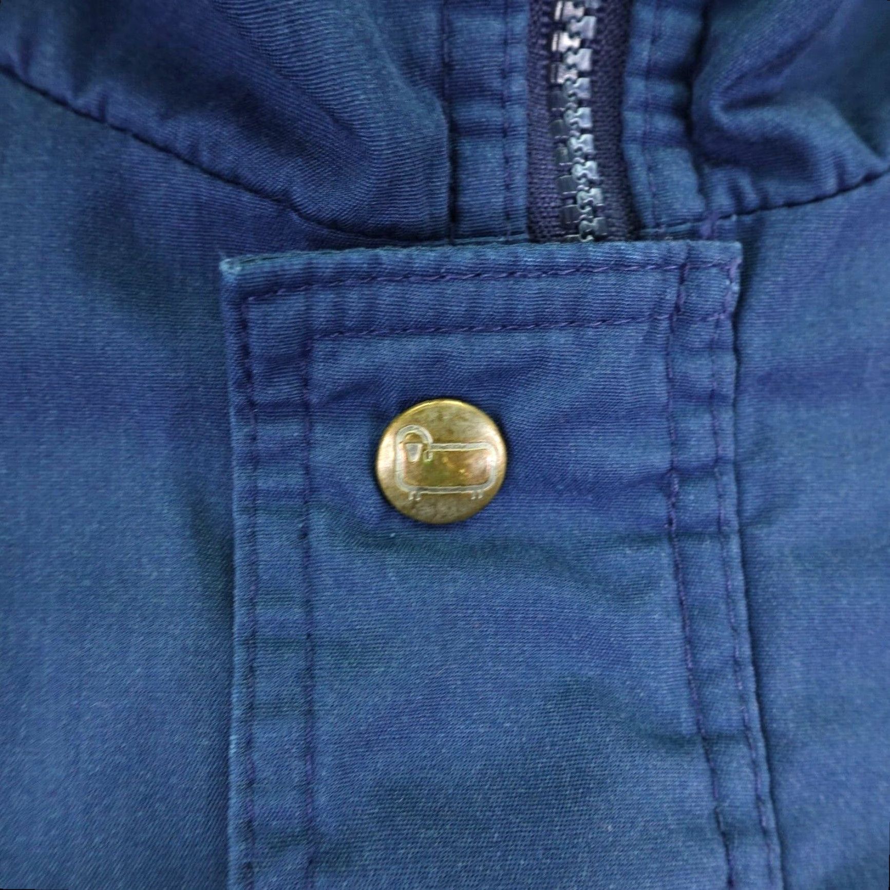 Vintage VINTAGE Woolrich Jacket Blue Medium Regular Fit Lined Flannel Chore Coat 90s Mens Size US M / EU 48-50 / 2 - 3 Thumbnail
