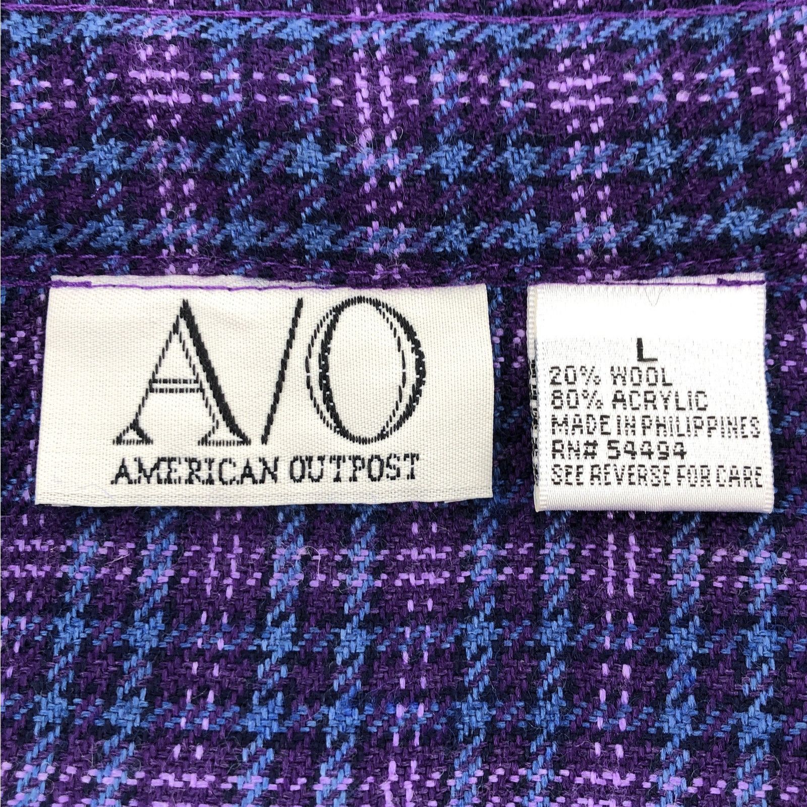 Vintage 90s purple plaid mini skirt 1990s vintage Size 34" / US 12 / IT 48 - 5 Thumbnail