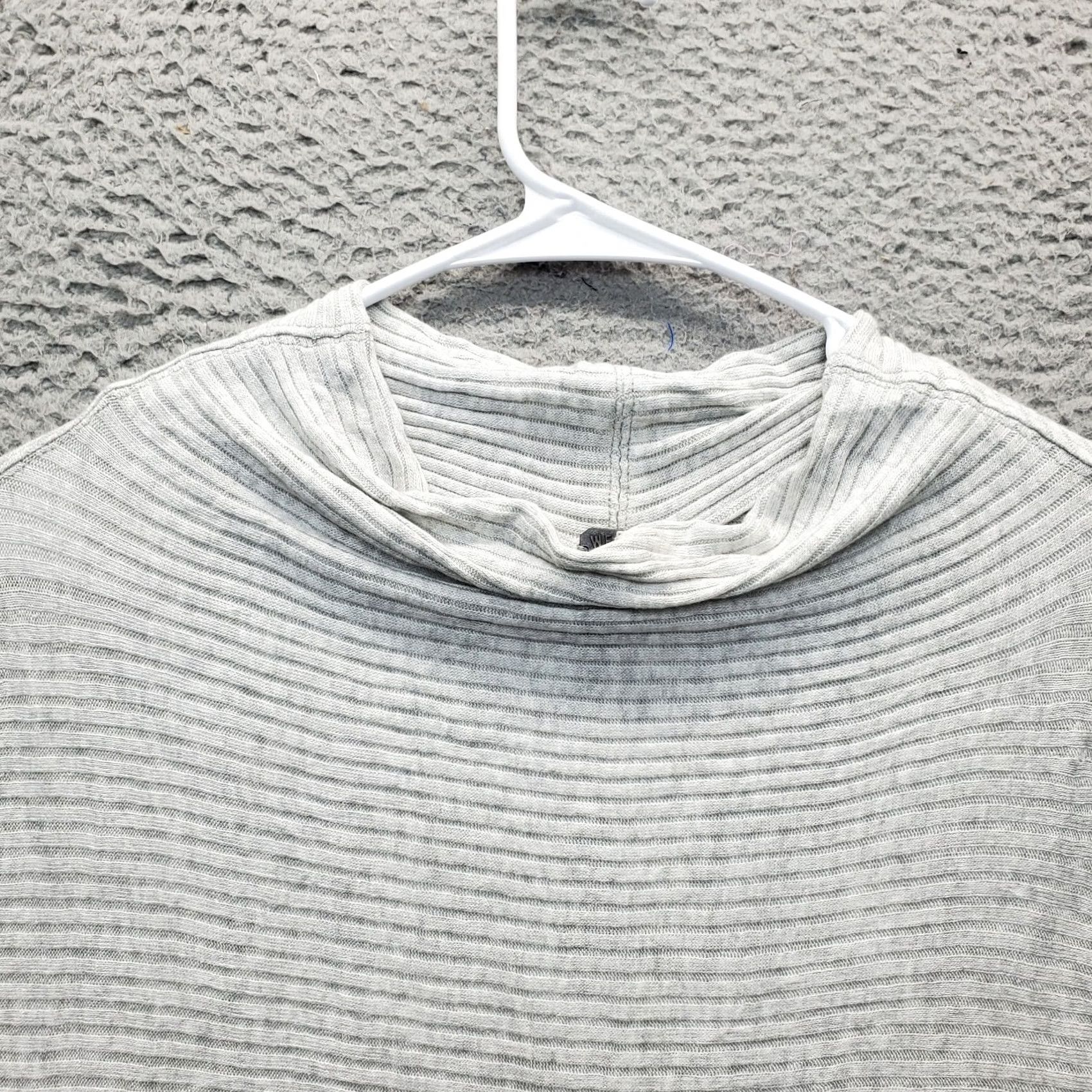 Vintage We The Free Tunic Top Women's XS Gray Ribbed Raw Hem Casual Cowl Neck Open Back Size XS / US 0-2 / IT 36-38 - 3 Thumbnail