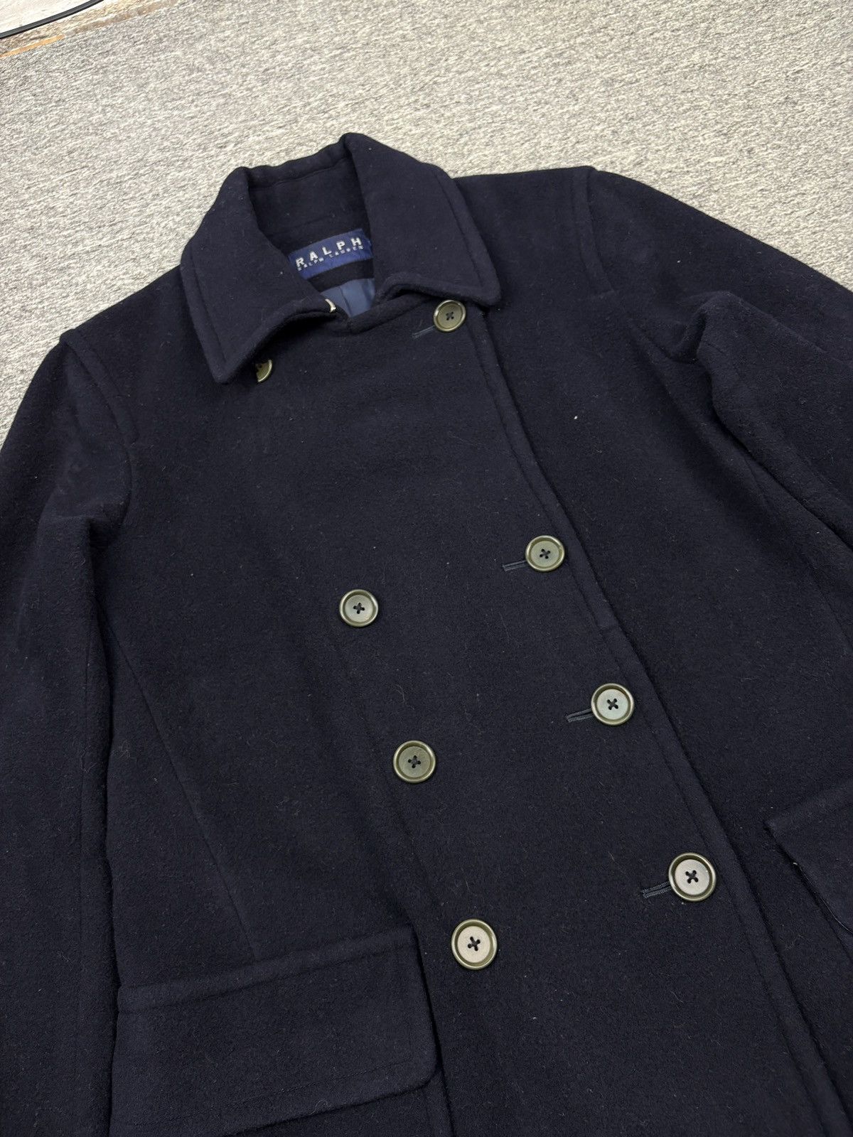 Ralph Lauren Vintage Ralph Lauren Peacoat Wool Blend Jacket Navy Blue Size US L / EU 52-54 / 3 - 6 Thumbnail