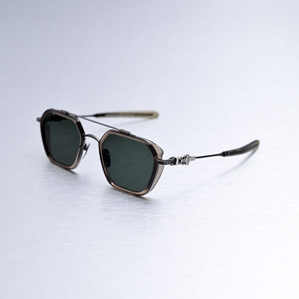 Chrome Hearts CHROME HEARTS HOTATION ARMY/GUNMETAL-ARMY SUNGLASSES Size ONE SIZE - 1 Thumbnail