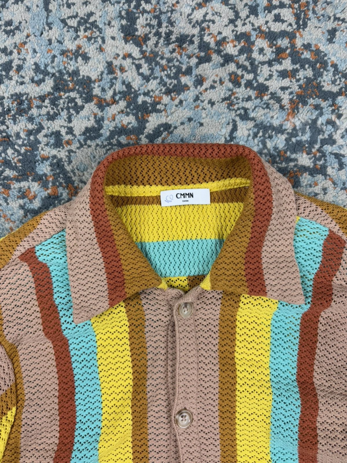 Other CMMN SWDN striped woven knitted cotton short sleeve shirt Size US S / EU 44-46 / 1 - 5 Thumbnail