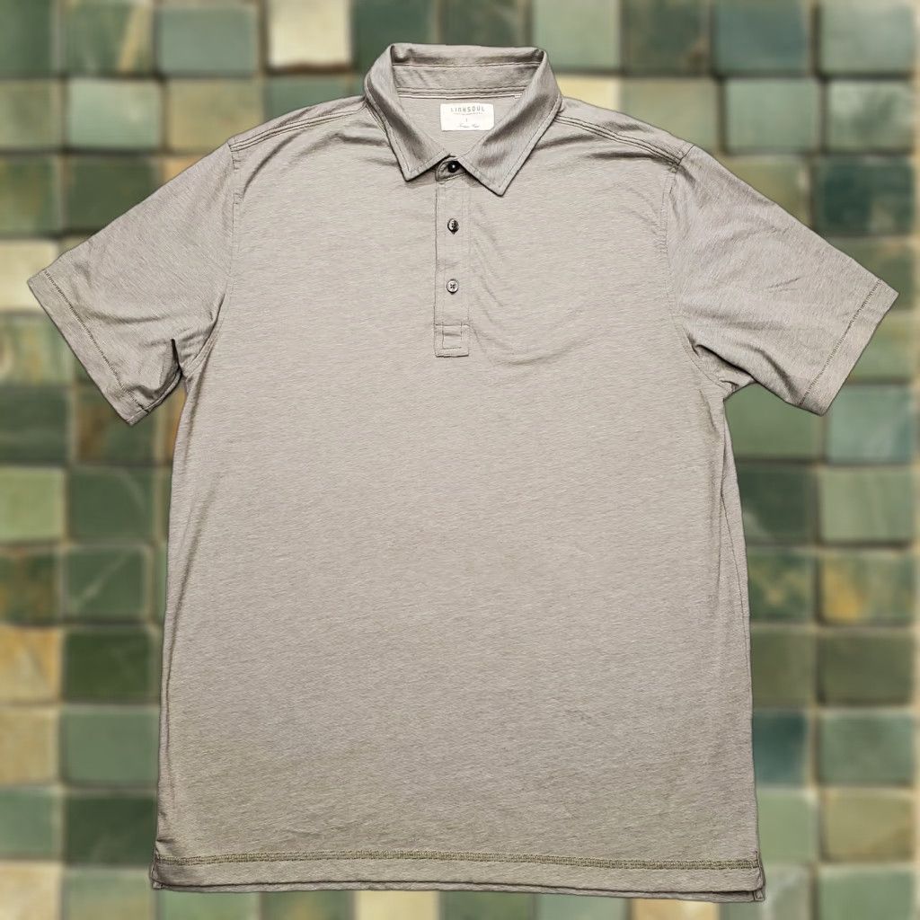 Vintage Linksoul Shirt Men L Green Striped Polo 100% Cotton Golf Short Sleeve Polo Shirt Men L Green Striped Casual Golf Size US L / EU 52-54 / 3 - 1 Thumbnail