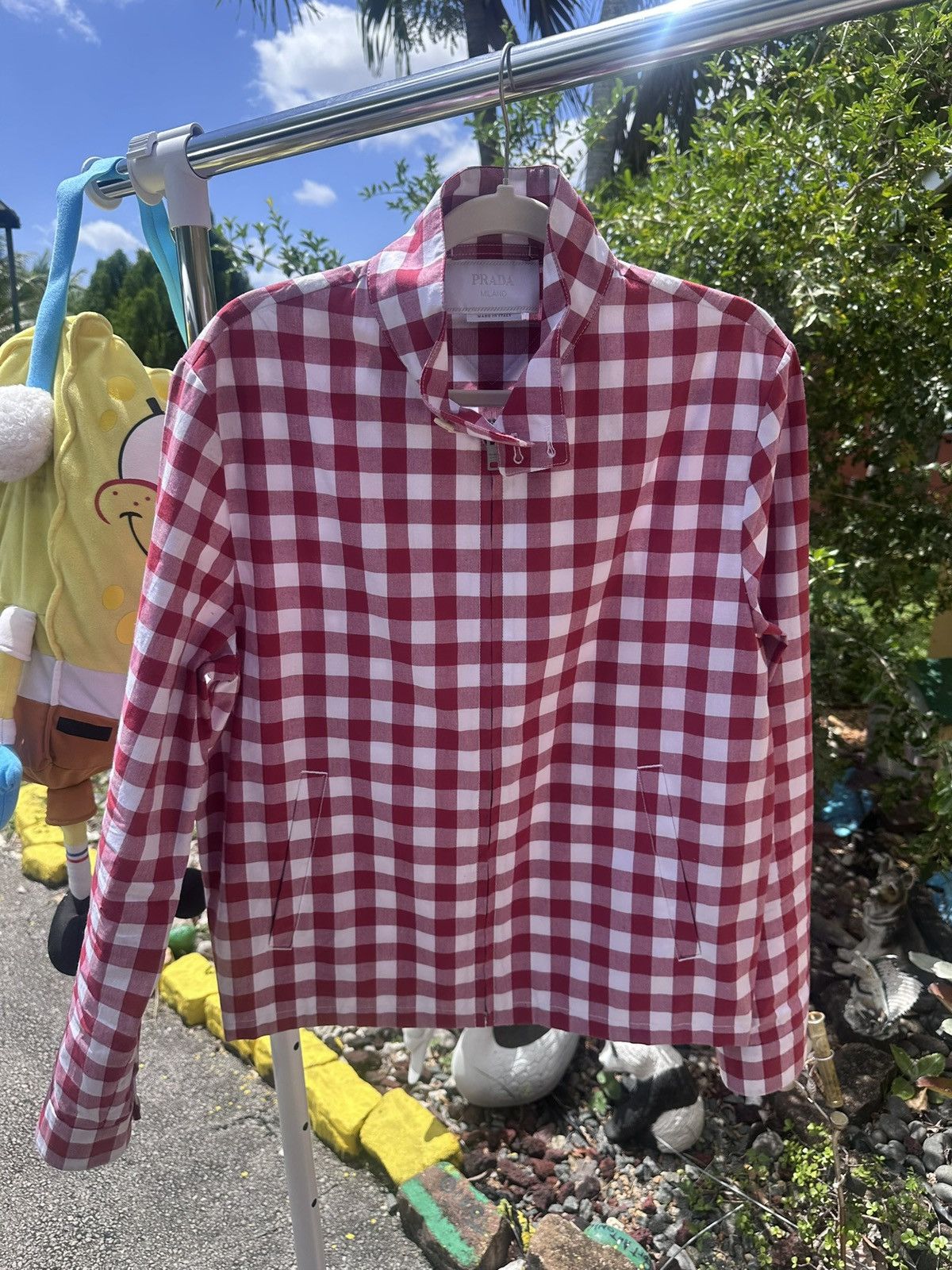 Prada Prada Gingham Blouson Jacket Size US M / EU 48-50 / 2 - 1 Thumbnail