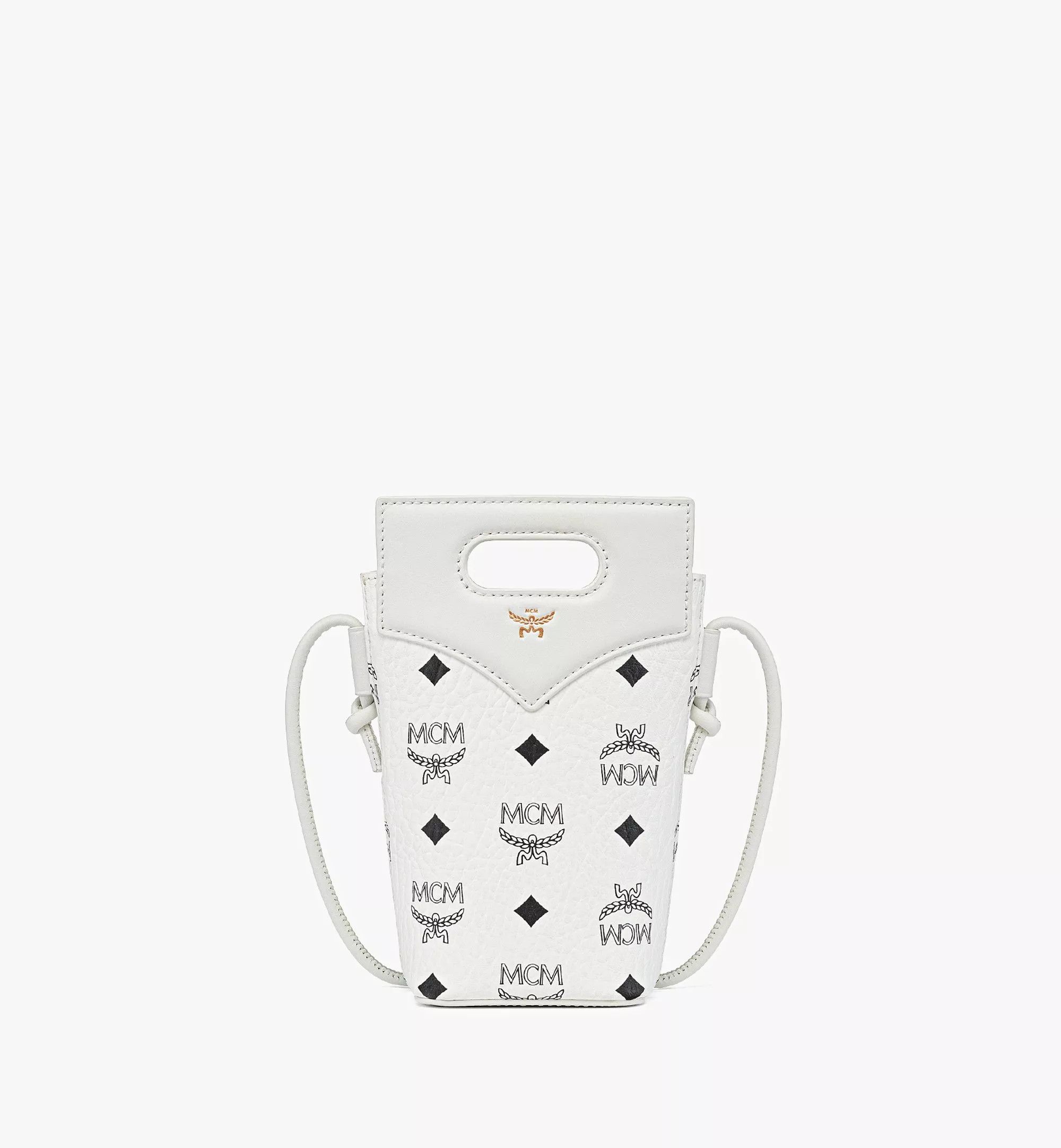 MCM o1mt1gz0426 Size: OS / Diamond Crossbody Pouch in White Size ONE SIZE - 1 Thumbnail