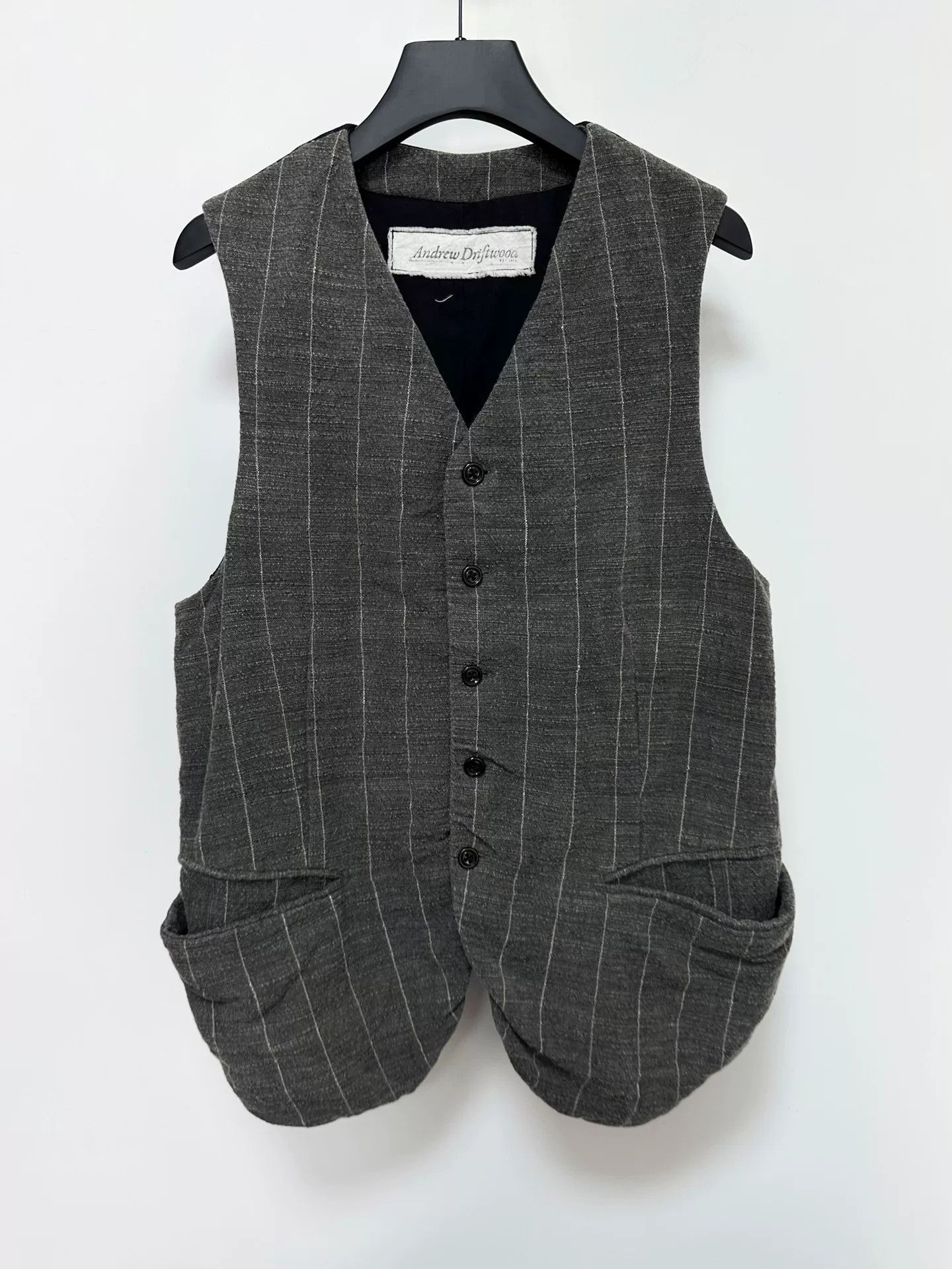 andrew driftwood silk wool vest
