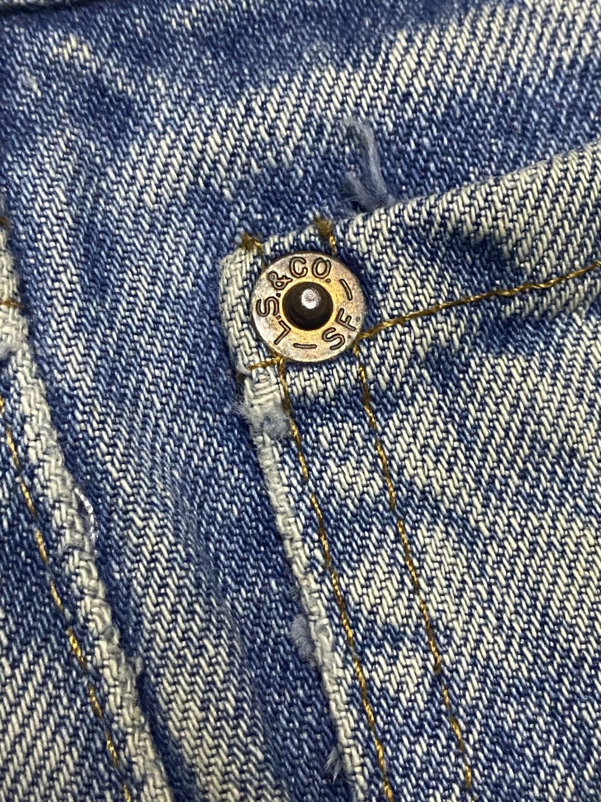 Levi's W32 Vintage Levis 501 60s Selvedge Rindem No6 ButtonFly Jean Size US 32 / EU 48 - 11 Thumbnail