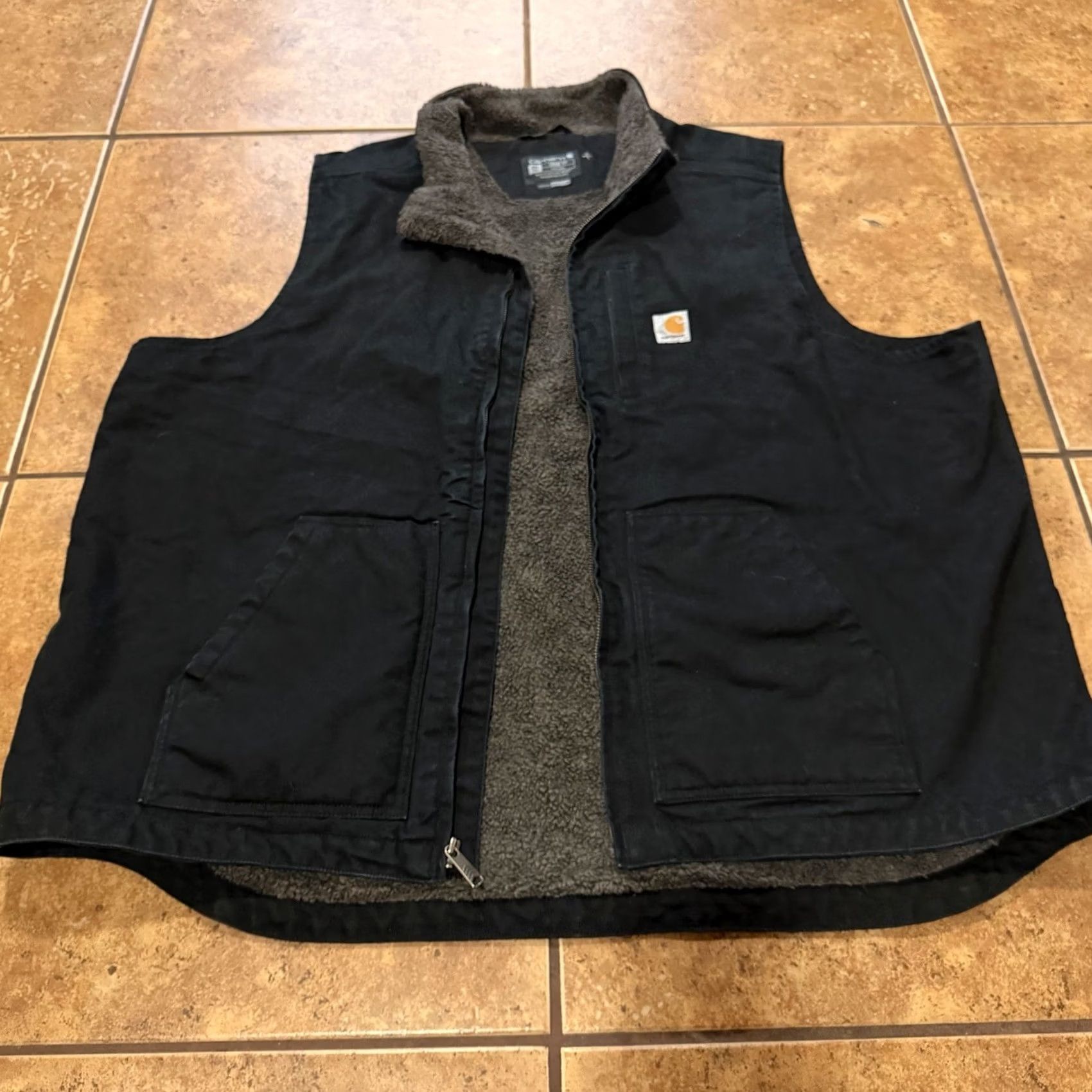 Carhartt Carhartt Vest Main Selling Point Category: Vest Adult Size 2XL Black Lined Sherpa Zip Pocket Workwear Mens Size US XXL / EU 58 / 5 - 2 Thumbnail