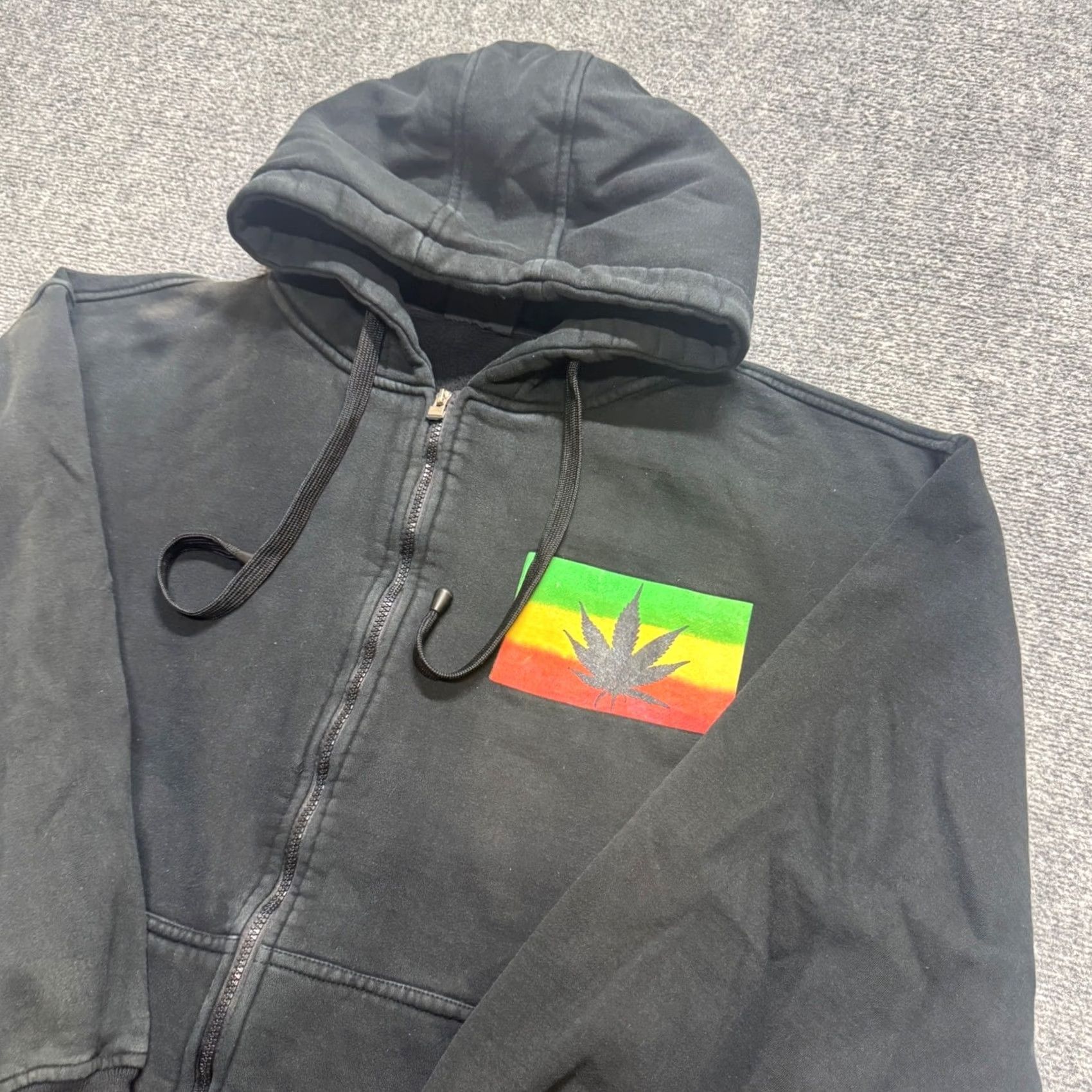 Vintage VINTAGE Bob Marley Fullzip Sweatshirt Jacket Mens 2XL Cotton Black Rasta 90s Women/Men? Size US XXL / EU 58 / 5 - 3 Thumbnail