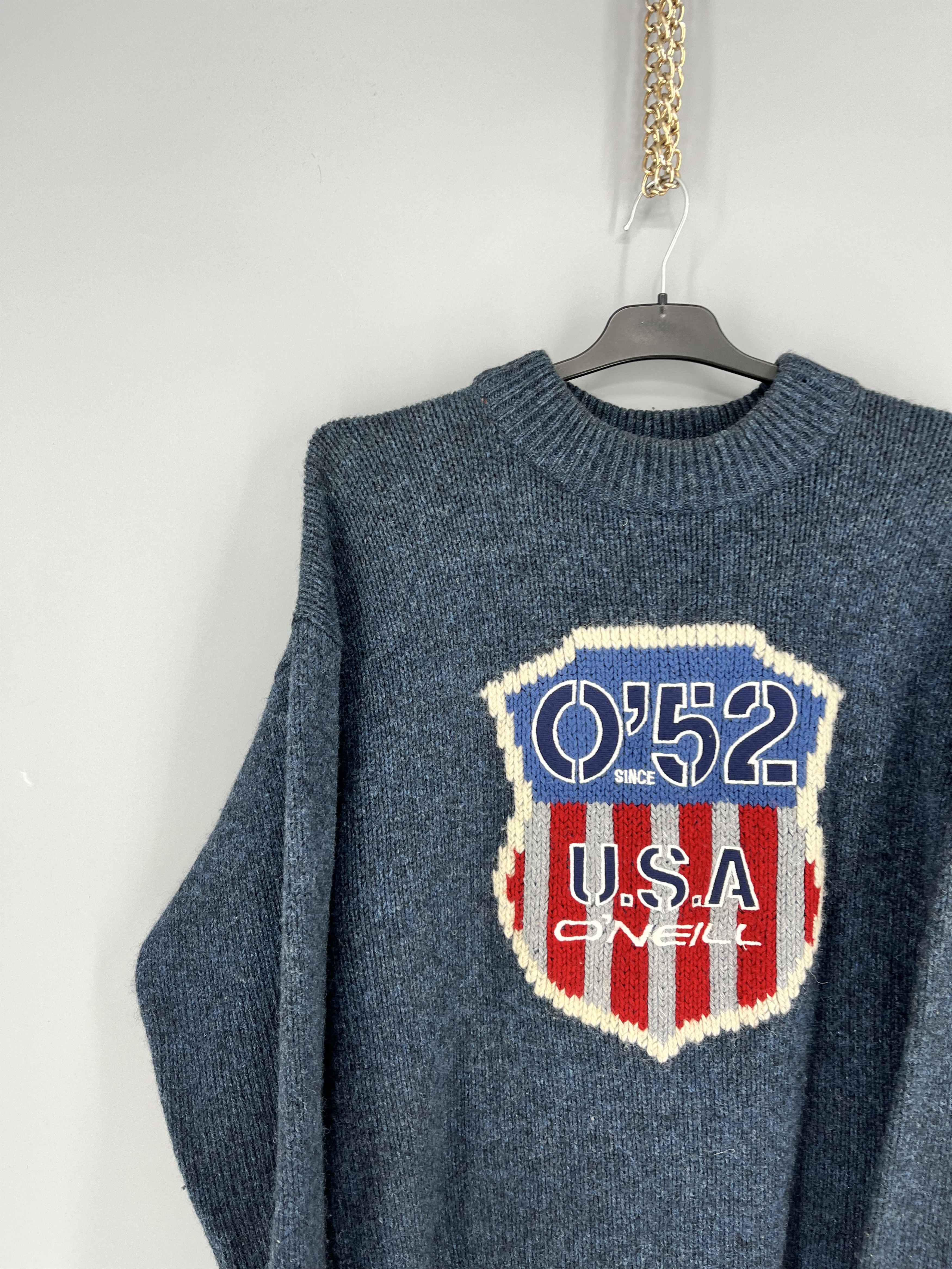 O'Neill ONeill blue Knitted Jumper with embroidered spell-out on Size US M / EU 48-50 / 2 - 4 Thumbnail