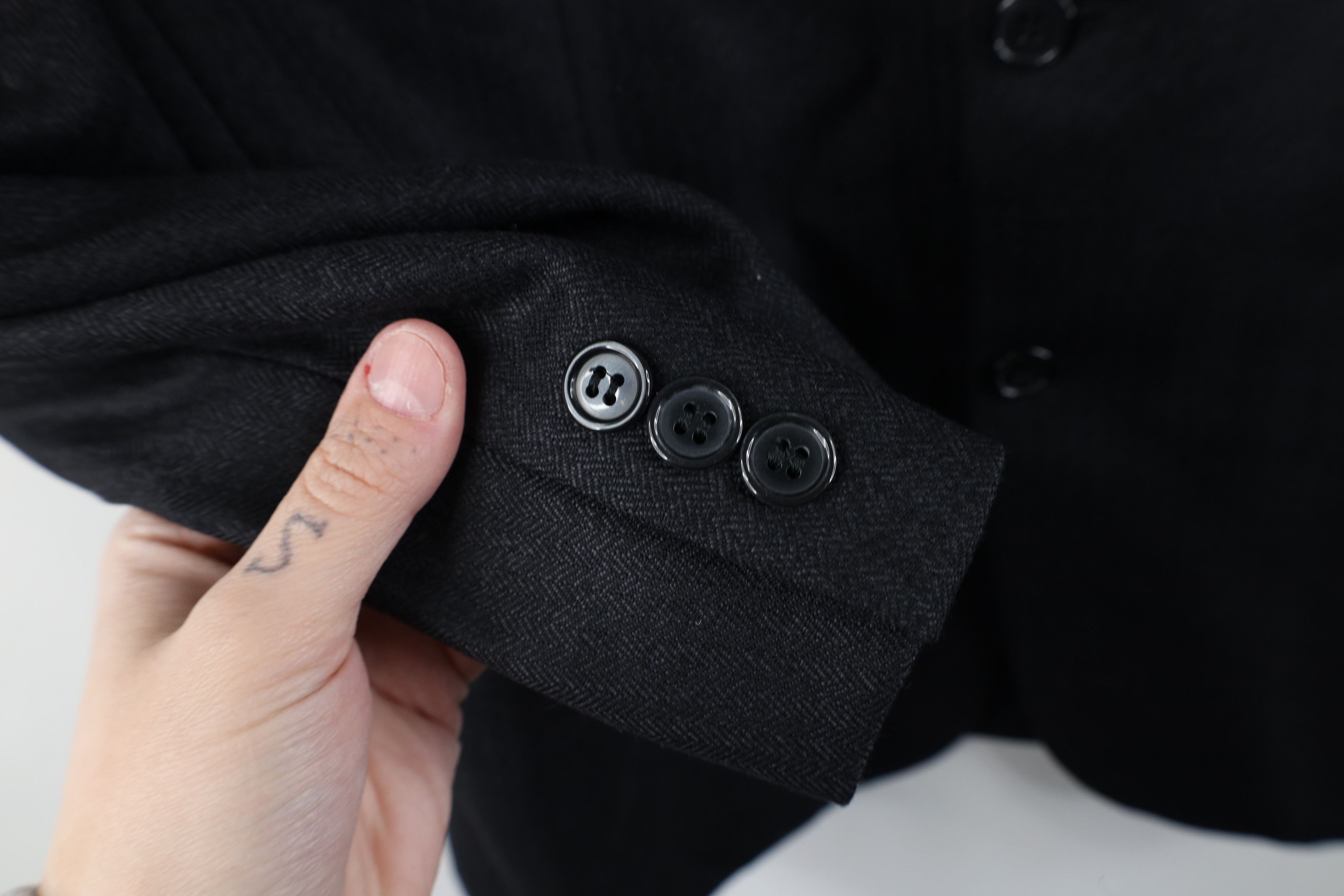 Vintage NOS Vintage 50s Suit Coat Blazer Jacket Charcoal Gray Size US L / EU 52-54 / 3 - 8 Thumbnail
