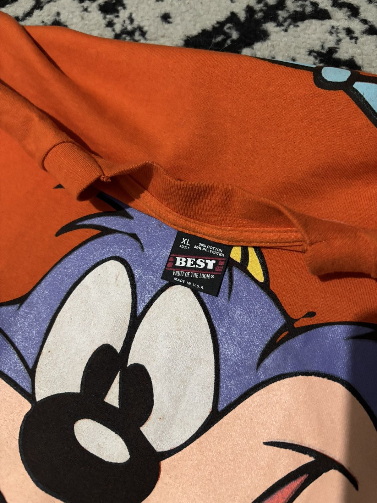 Vintage × Warner Bros Vintage Dizzy Tiny Toons 1993 Big Print Size US XL / EU 56 / 4 - 4 Thumbnail