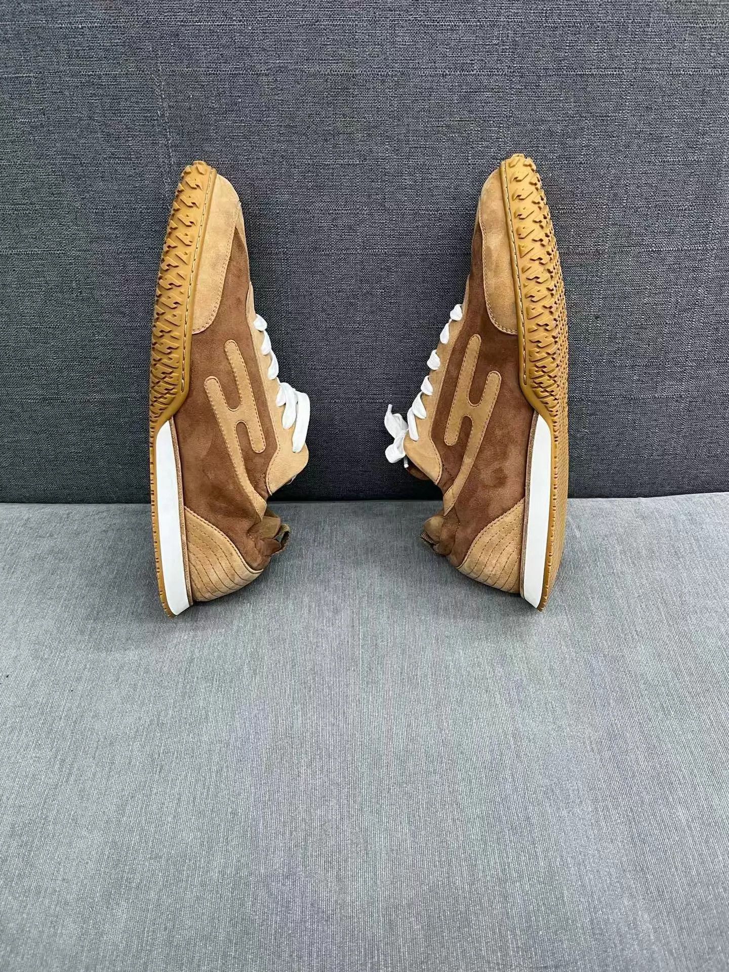 Hermes HERMES Jet Deerskin Trainer Brown 43 EU Size US 10 / EU 43 - 4 Thumbnail