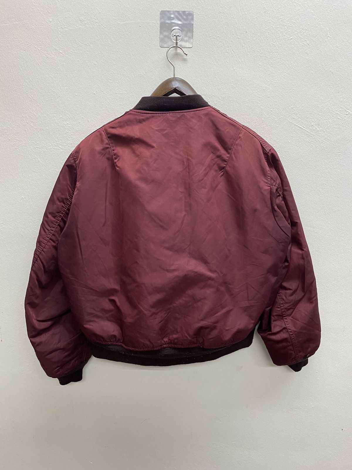 Alpha Industries Rare Vtg Alpha Industries Bomber Jacket Red Calour Size US L / EU 52-54 / 3 - 4 Thumbnail