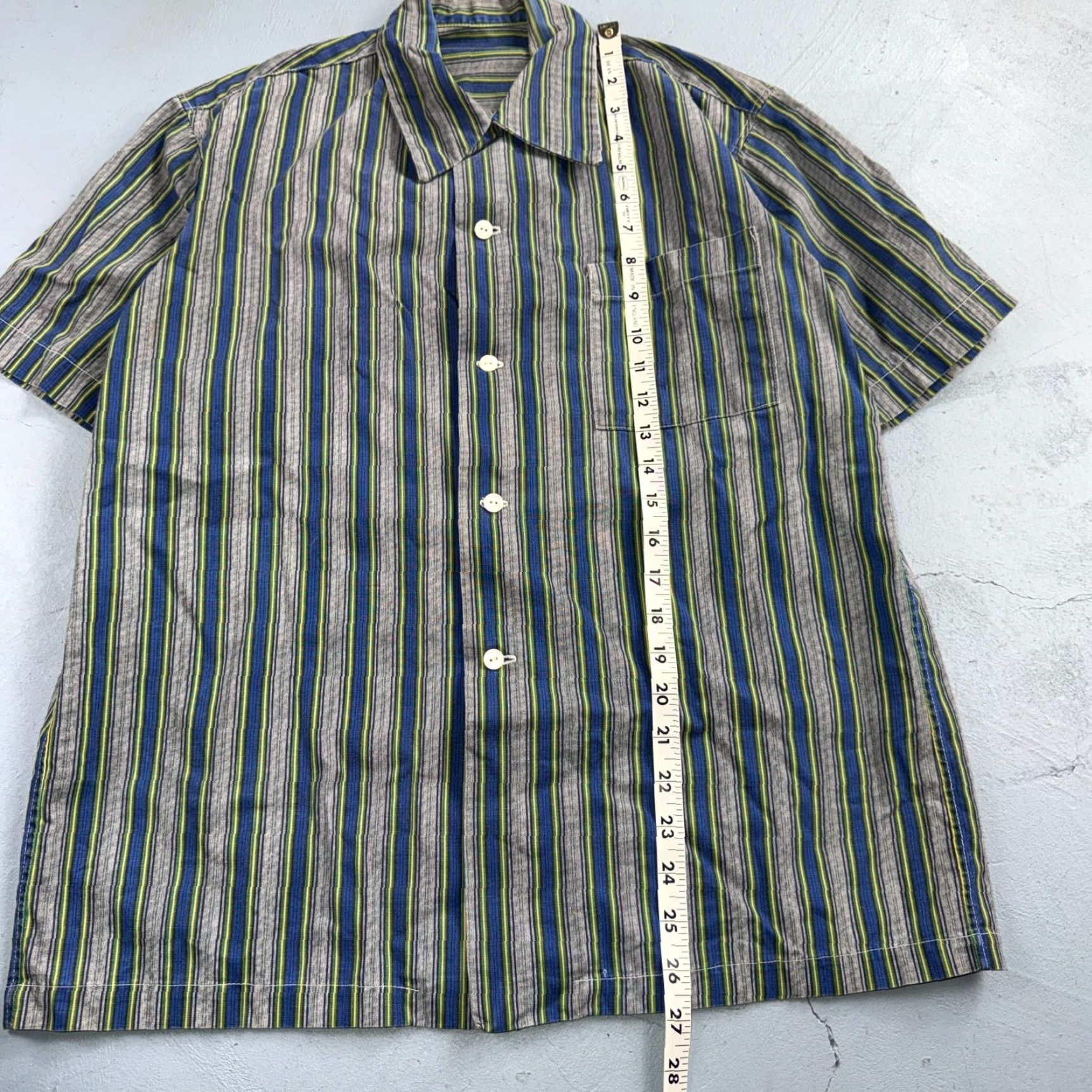 Vintage VINTAGE 50s 60s Striped Bowling Shirt Rockabilly Loop Collar Handmade Size M Size US M / EU 48-50 / 2 - 3 Thumbnail