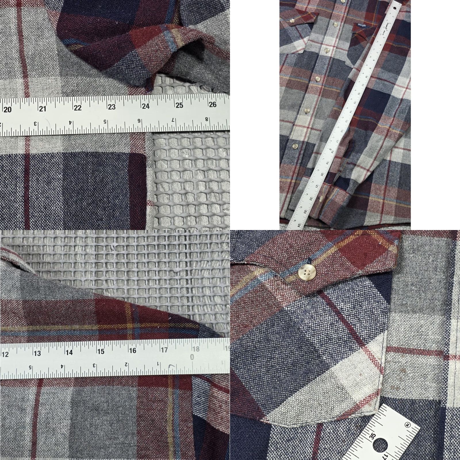 Wrangler VINTAGE Wrangler Shirt Mens XL Wool Blend Flannel Plaid Button Up USA Made 80s Size US XL / EU 56 / 4 - 9 Thumbnail