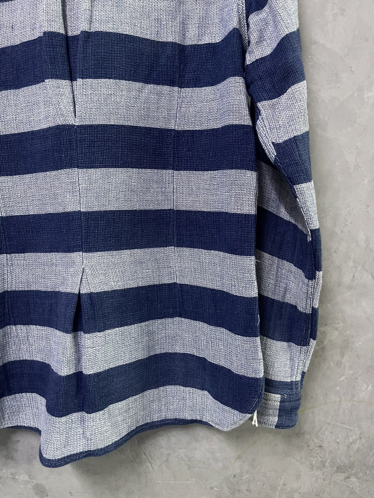 Seveskig Indigo Button Up Snap Button Shirt