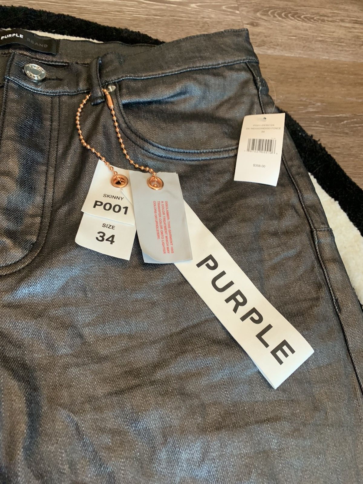 Purple Brand (34) Purple Brand Rockstar Leather Jeans All OG Never Worn Size US 34 / EU 50 - 3 Thumbnail