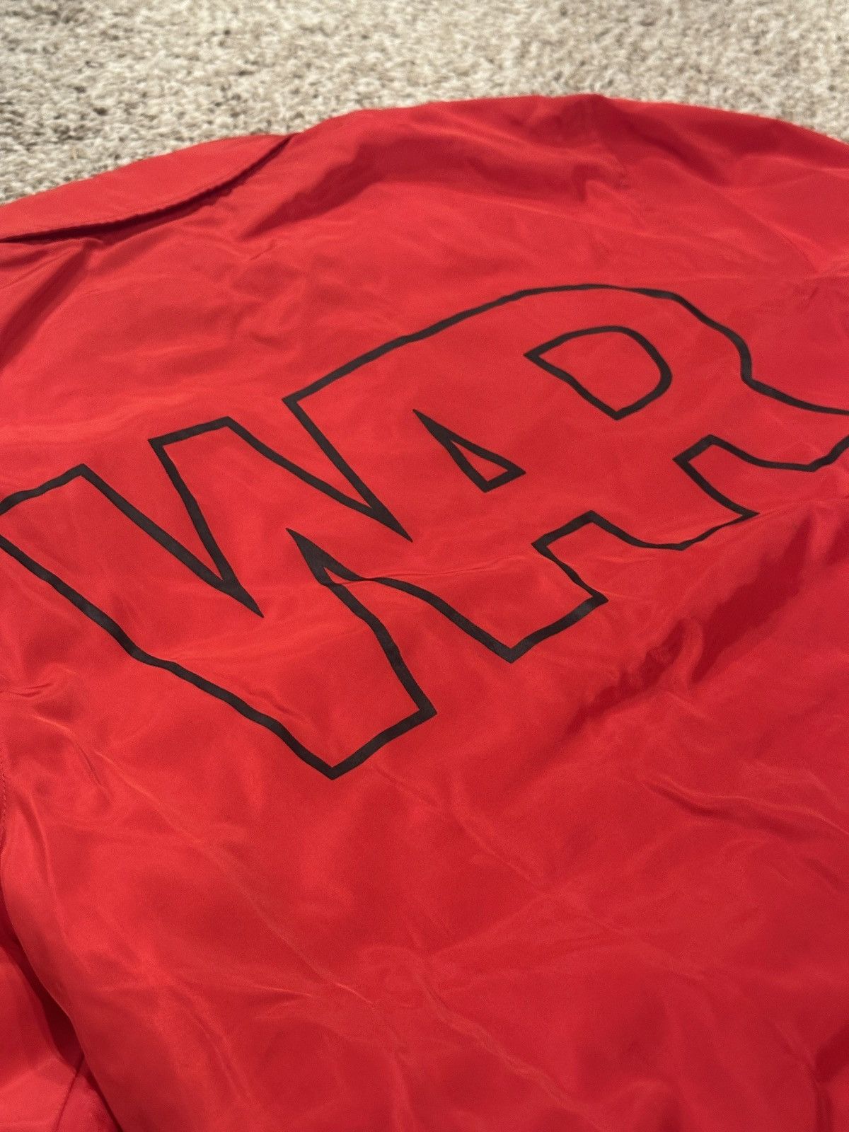 Supreme Supreme SAMPLE “WAR” Coaches Jacket - Medium Red Size US M / EU 48-50 / 2 - 7 Thumbnail