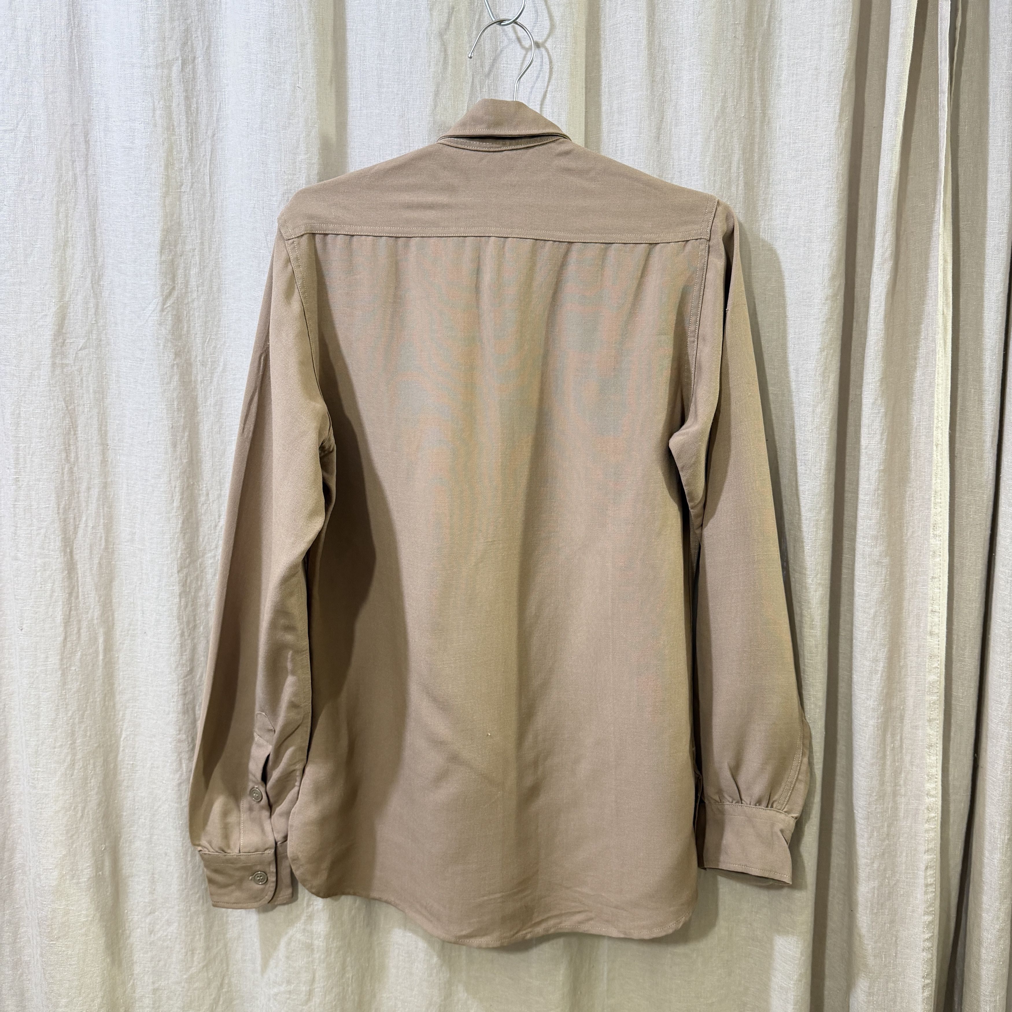 Vintage 1950s Tan Military Mohair Blend Field Shirt Size US M / EU 48-50 / 2 - 9 Thumbnail